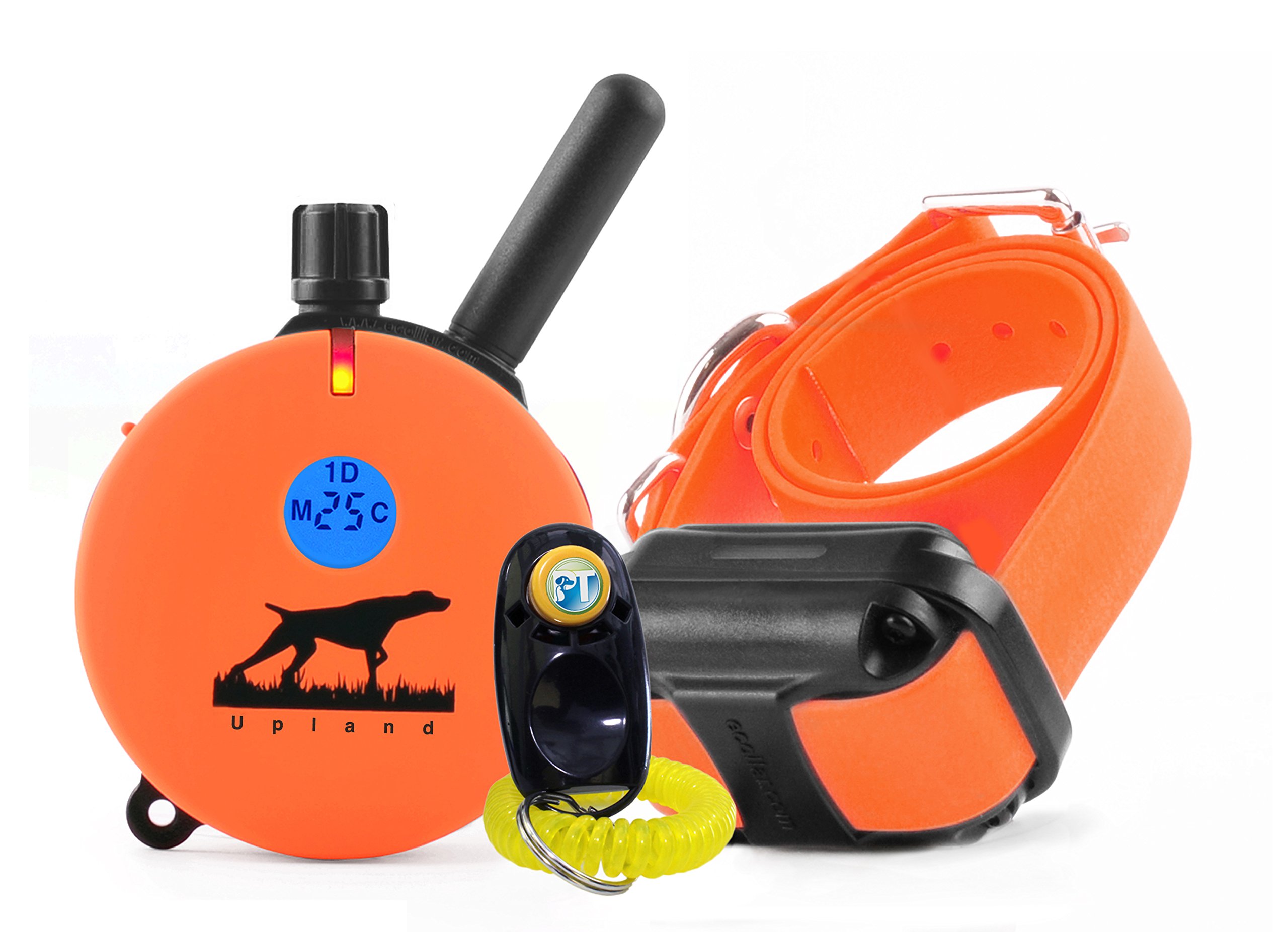 **Rechargeable 1-Mile Range Waterproof E-Collar for Dogs - UL-1200 Hunting Trainer with Static, Vibration & Sound Stimulation + PetsTEK Training Clicker (Educator Bundle of 2) – Ideal for Upland Hunting & Obedience Training**