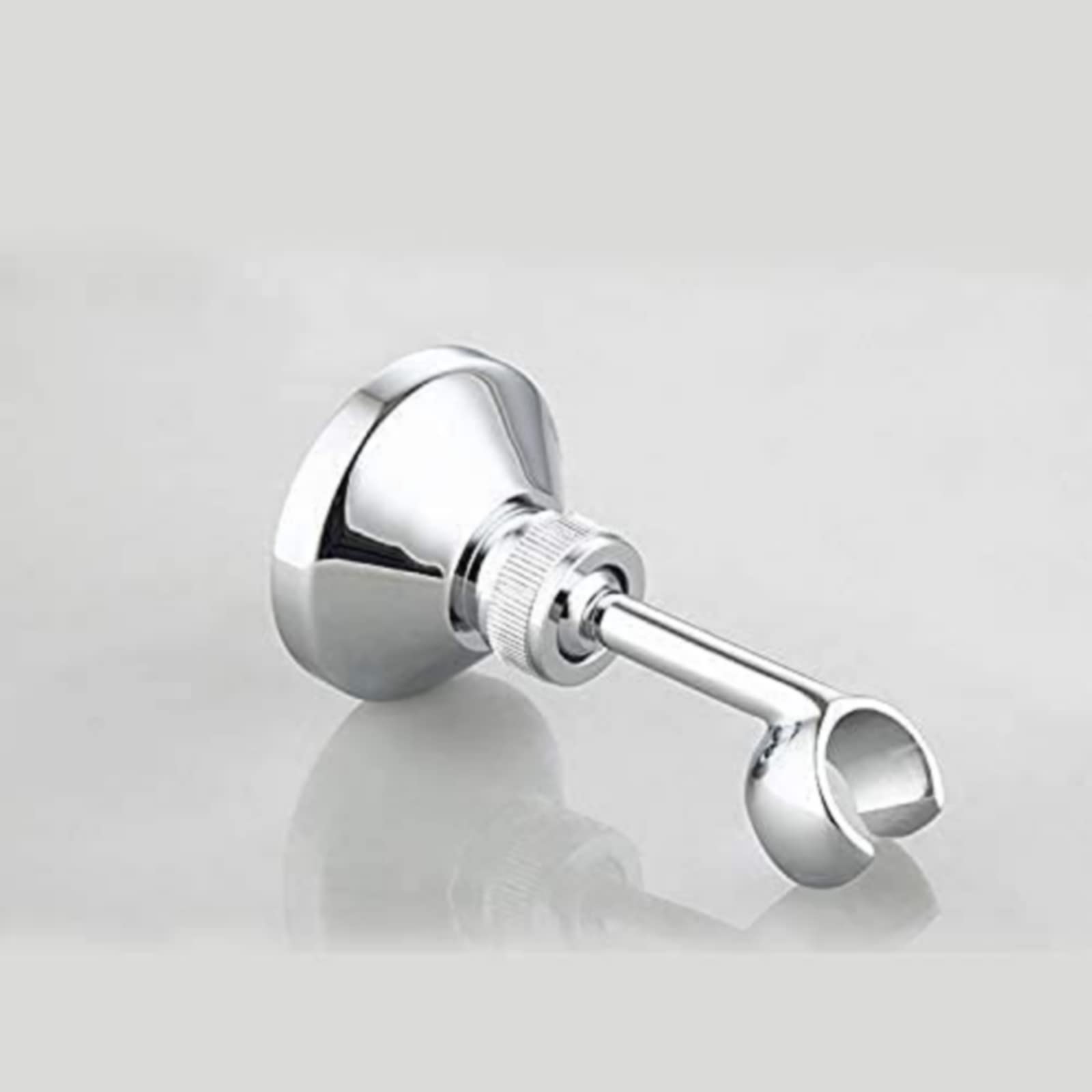 Beerwell Brass Shower Head Holder - Wall Mount Shower Bracket for Bathroom, Adjustable Shower Arm Holder with Anti-Slip Design - Perfect for Home, Hotel, Spa, and Gym Showers