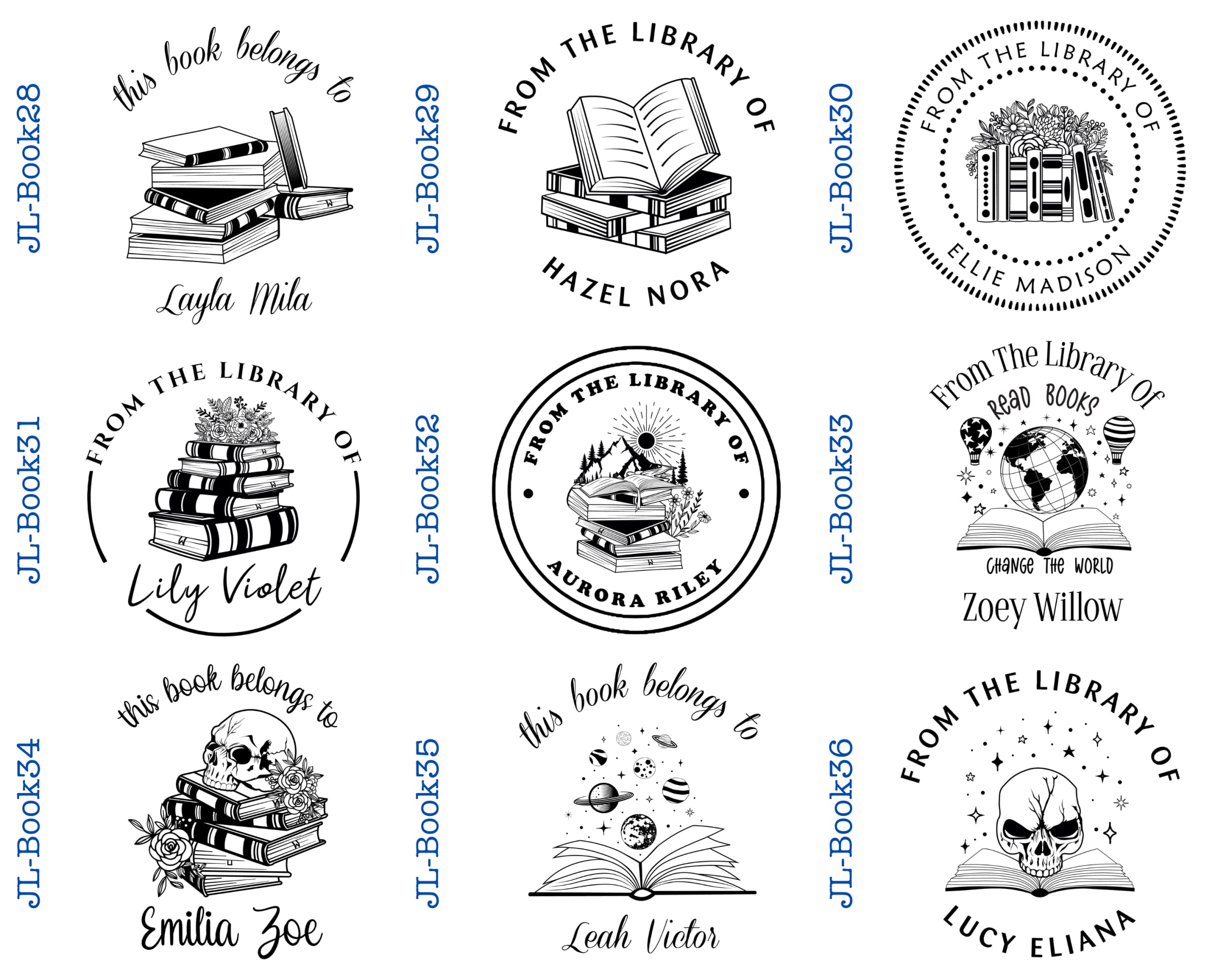 Custom Book Embosser Stamp - Personalized Library Seal with 1 5/8