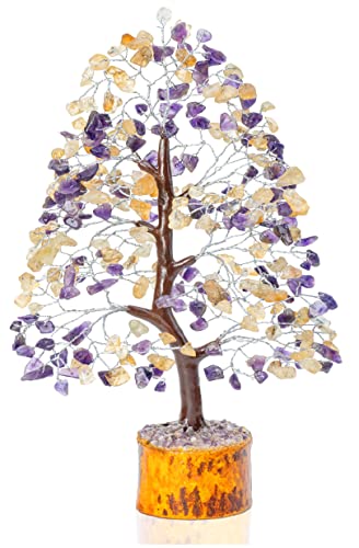 Amethyst + Citrine (Silver Wire)