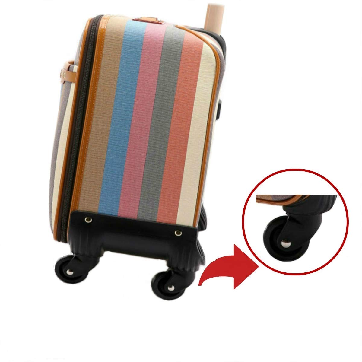 ORO 1 Pair 90mm Luggage Wheels Replacement with 8mm Bearings - Durable Suitcase Wheels for Travel, Inline Skates & Caster Boards | Perfect for Smooth Rolling on Airports, Streets & Skate Parks