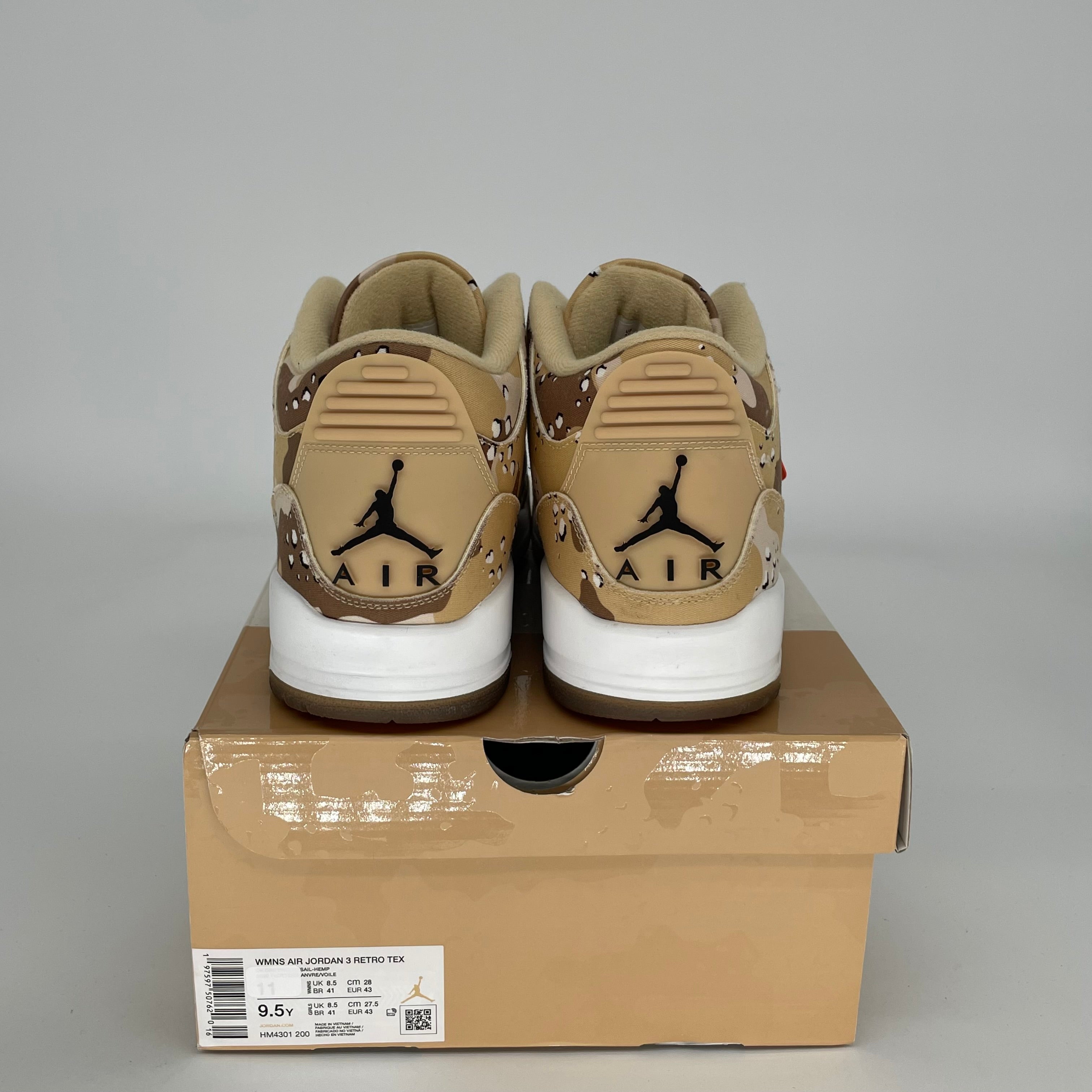 AIR JORDAN 3 WNBA Desert Camo Women's Basketball Shoes Size 9.5/11W Style HM4301-200 - Perfect for Streetwear, Basketball Games & Sneaker Collection