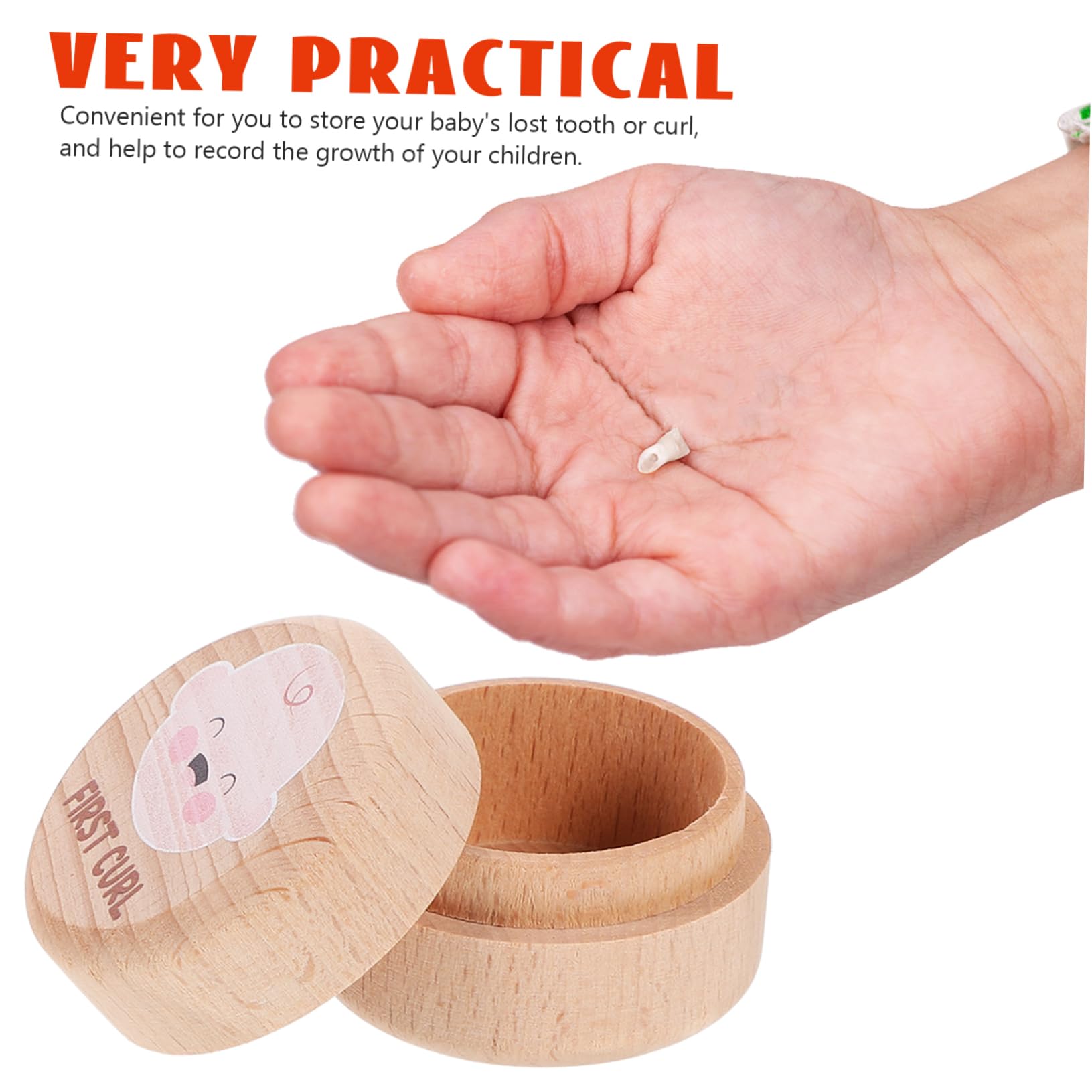 VOSAREA 2-Pack Wooden Tooth Storage Box - Tooth Holder & Organizer Container for Teeth Whitening Trays, Dentures, Braces - Perfect for Travel & Bathroom Organization