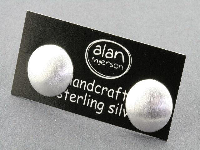 Brushed Smartie Stud Earrings - Sterling Silver 925 Hypoallergenic Jewelry for Women - Perfect for Everyday Wear, Parties & Gifts