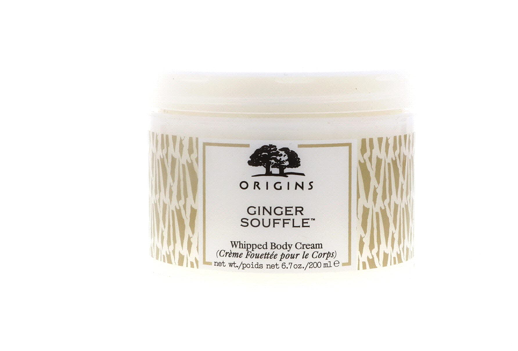 Origins Ginger Souffle Whipped Body Cream 6.7 oz - Moisturizing & Nourishing Ginger Scented Lotion for Dry Skin - Perfect for Daily Hydration & Spa Nights at Home