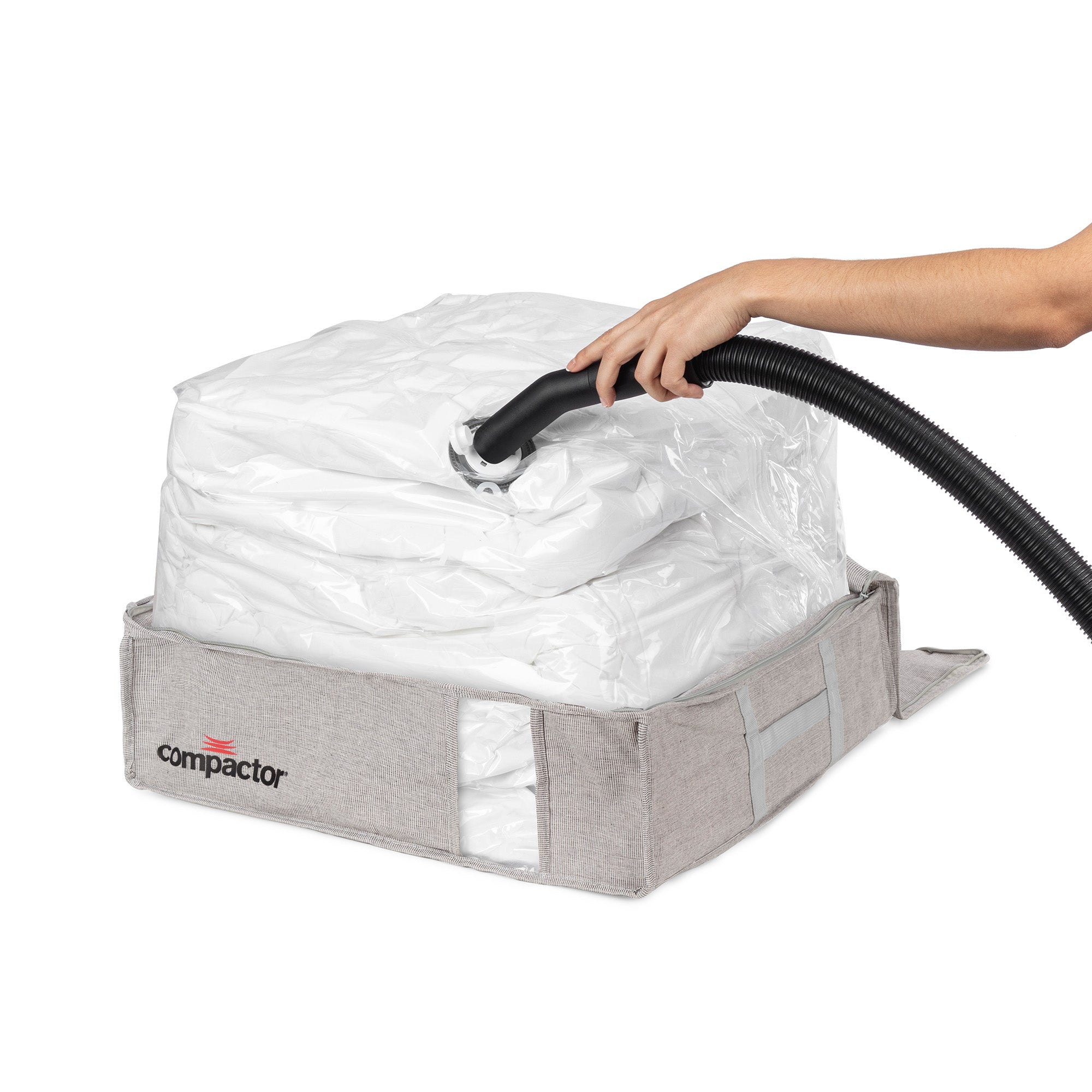 Vacuum Storage Bag for Clothes - Large Size Compactor Oxford Storage Box | Space Saving Solution for Travel, Seasonal Clothes & Bedding Organization