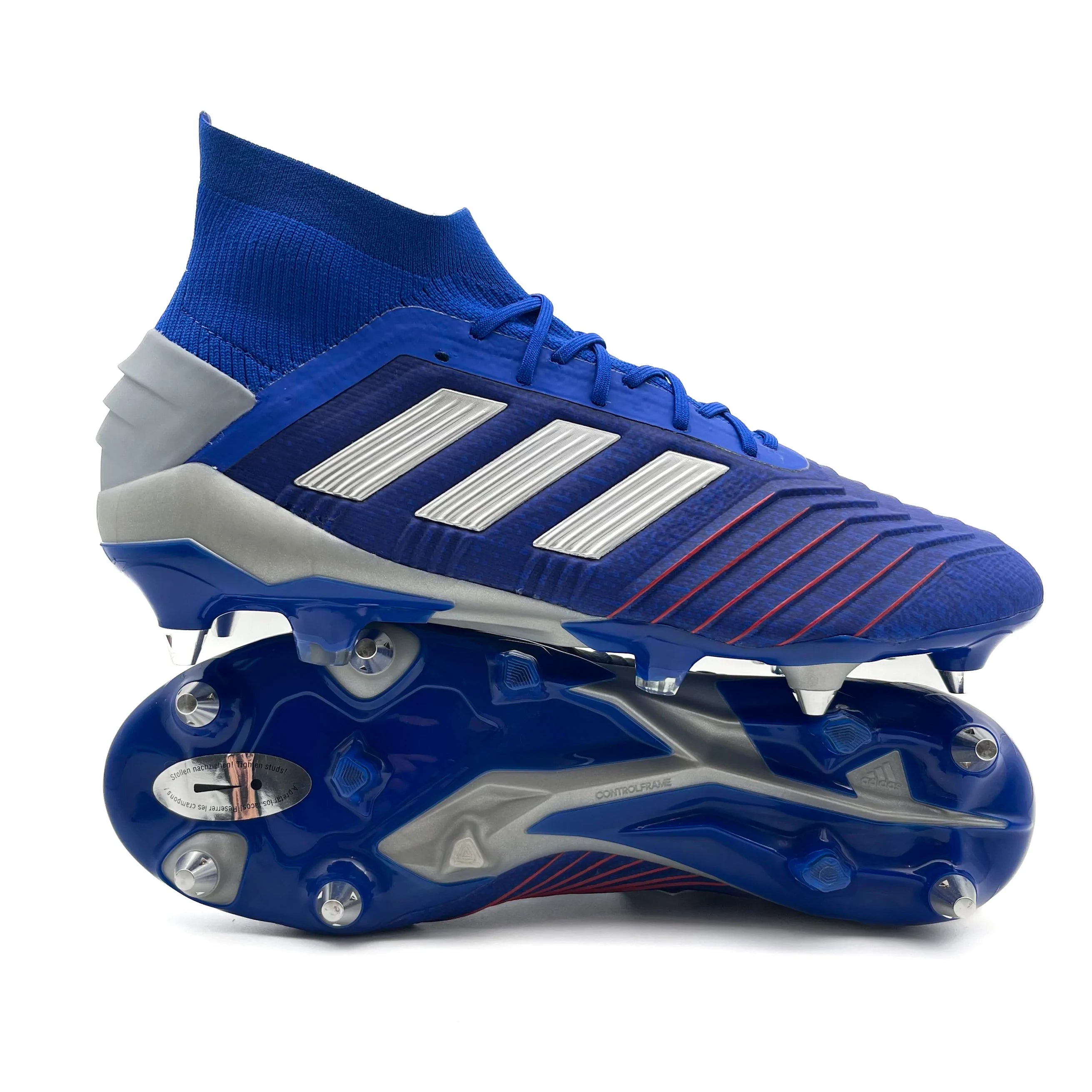 Adidas Predator 19.1 SG Soccer Cleats - Bold Blue Football Shoes for Firm Ground - Lightweight & Durable for Professional Players | Perfect for Matches, Training & Outdoor Sports
