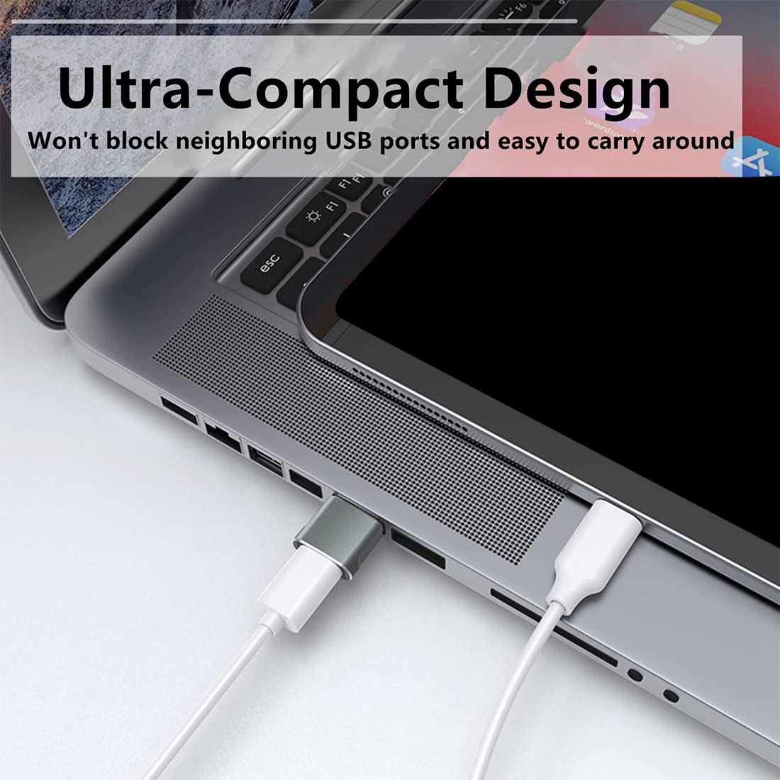 Vklopdsh 4 Pack USB C Female to USB Male Adapter, Type C to USB Converter for iPhone 13 Pro Max, MacBook, iPad - Fast Charging & Data Sync for Home, Office, Travel