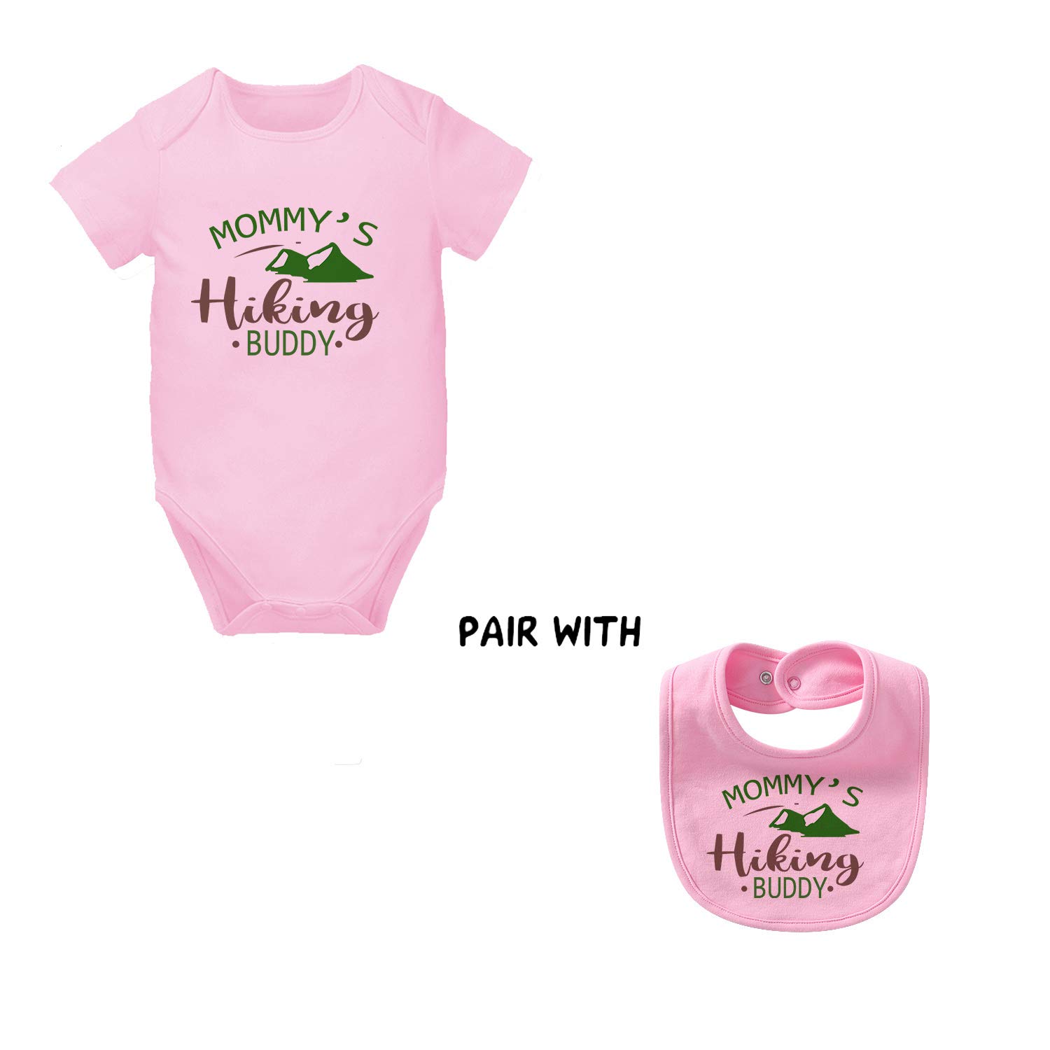 Baby Boy Clothes - AOUYO Cute Mommy's Hiking Buddy Bodysuit Jumpsuit Outfit | Soft Cotton Infant Romper for Outdoor Adventures & Family Hikes