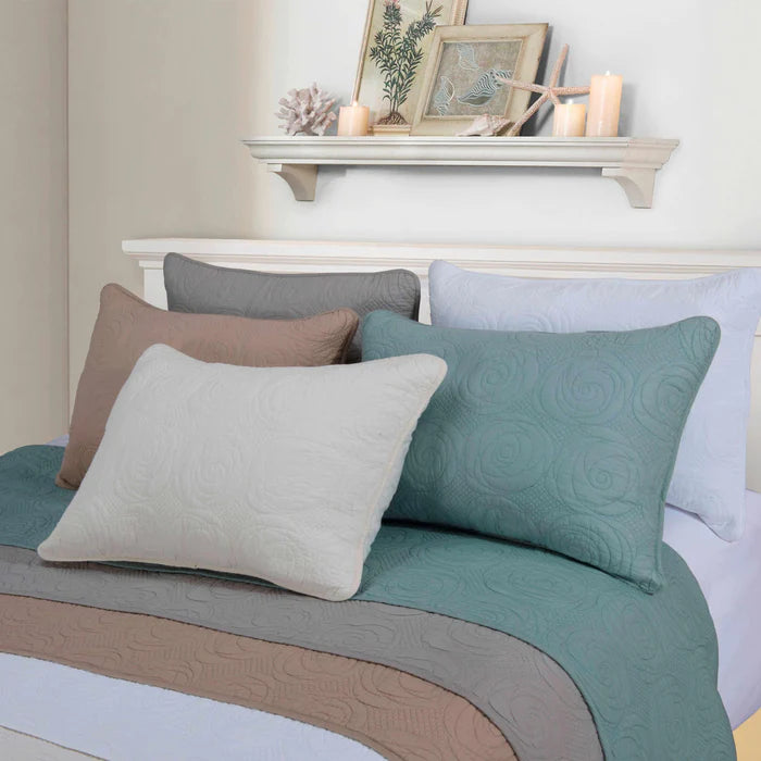 Channing Cotton Reversible Floral Textured Embroidered Quilt Set - King Size Bedding with Vibrant Patterns - Perfect for Master Bedroom, Guest Room & Cozy Home Decor