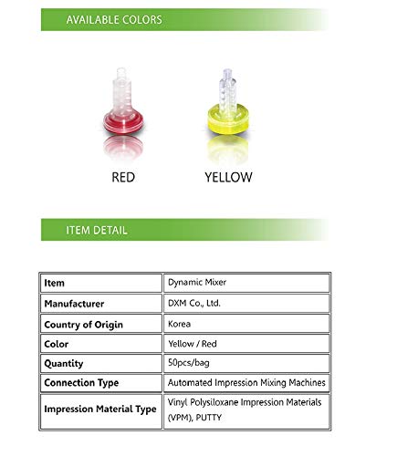 10 Pack Dynamic Mixing Tips Yellow - Compatible with Heraeus Kulzer & Other Dental Mixers - Perfect for Dental Offices, Labs & Prosthetic Applications