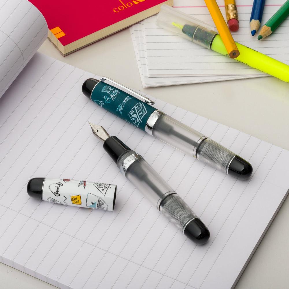 Opus 88 × Gabbitries Desk Creatures Fountain Pen - Premium Japanese Nib Calligraphy Pen for Writing, Drawing & Collecting - Perfect Gift for Artists, Writers & Pen Enthusiasts