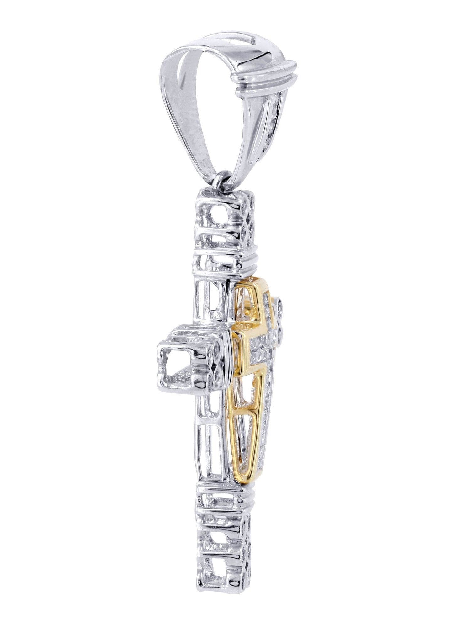 0.68 Carat Diamond Cross Pendant Necklace - 7.11 Grams Solid Gold | Elegant Jewelry for Women, Perfect for Weddings, Anniversaries & Gifts