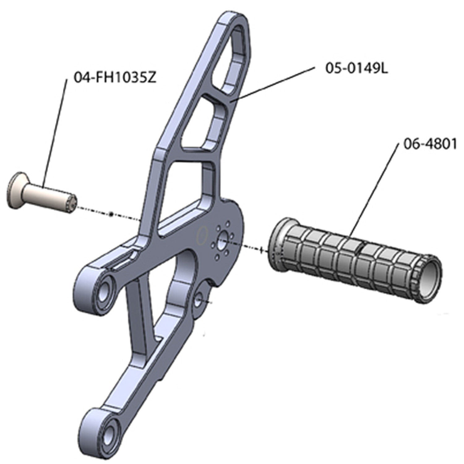 Kawasaki ZX636 Rearset with Brake Pedal - High Performance Adjustable Footpegs for Kawasaki ZX-6R - Perfect for Track Racing and Street Riding