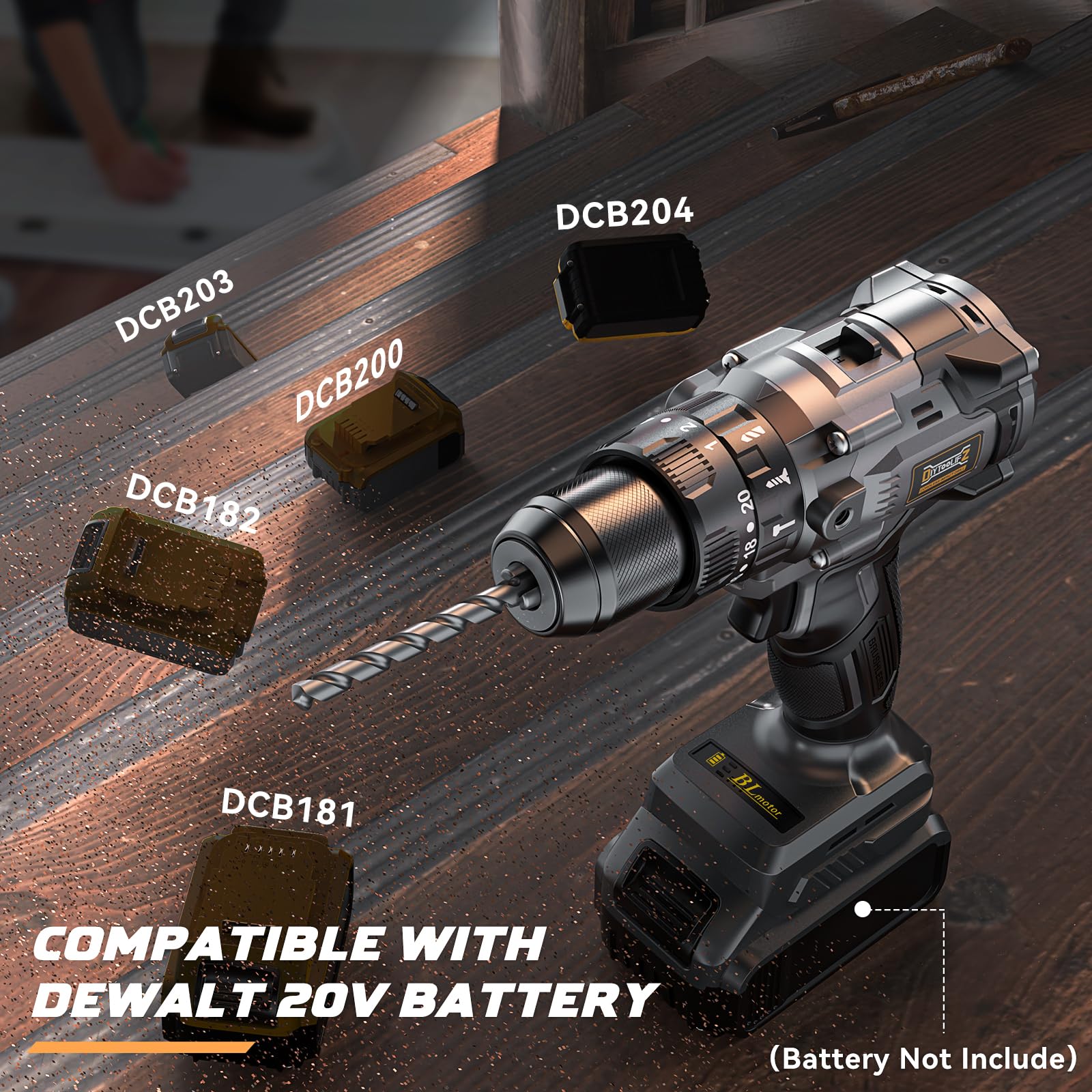 **Dewalt 20V Cordless Power Drill Kit - 3 Modes, 1/2 Inch Keyless Chuck, Variable Speed, 20 Position Electric Drill Driver for Home, Garden & DIY Projects (Battery Not Included)**