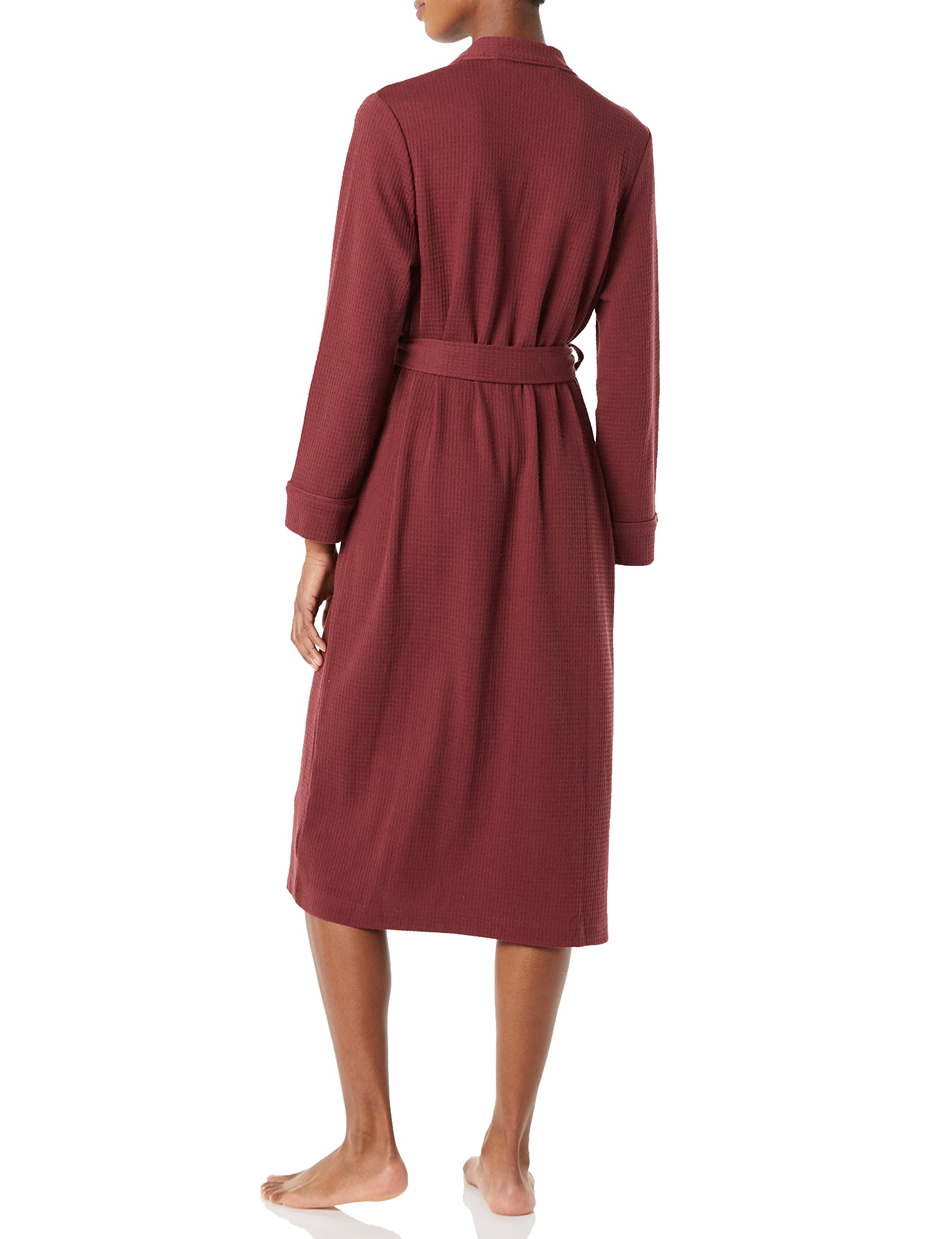 Amazon Essentials Women's Lightweight Waffle Full-Length Robe - Soft & Comfortable Bathrobe for Women (Plus Size Available) - Perfect for Spa, Lounging & Relaxing at Home