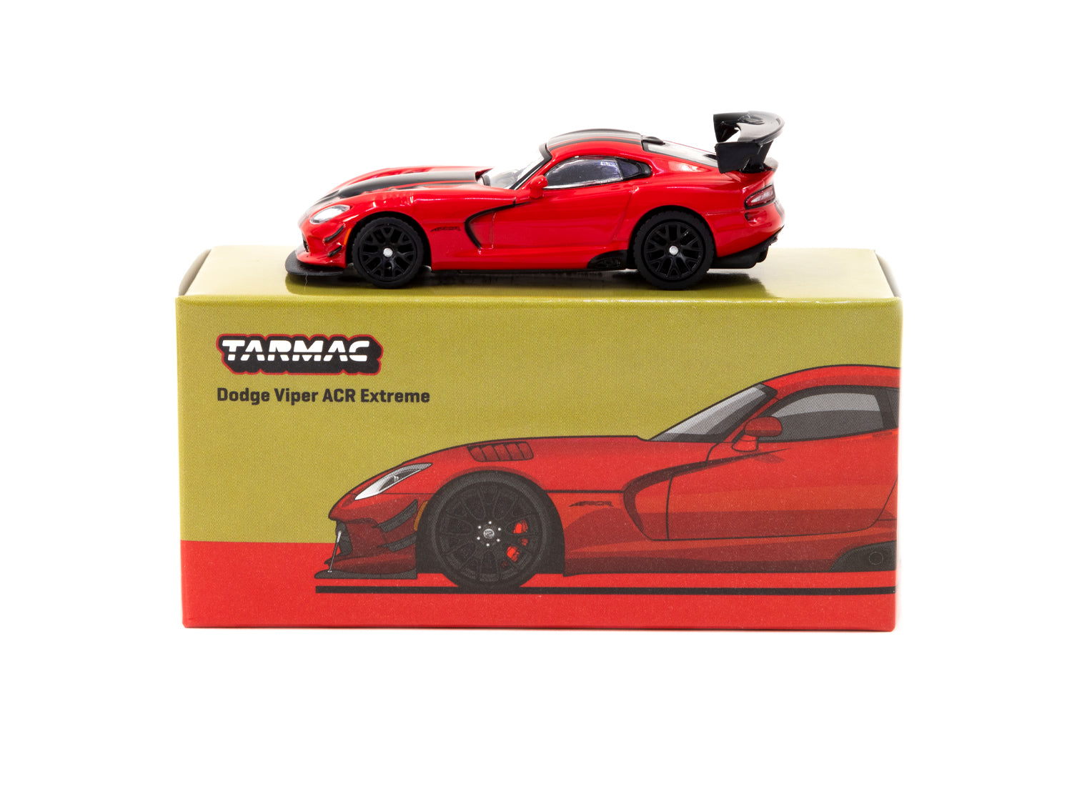 Tarmac Works 1/64 Scale Dodge Viper ACR Extreme Red Diecast Model Car - Perfect for Collectors, Display, and Racing Scenes