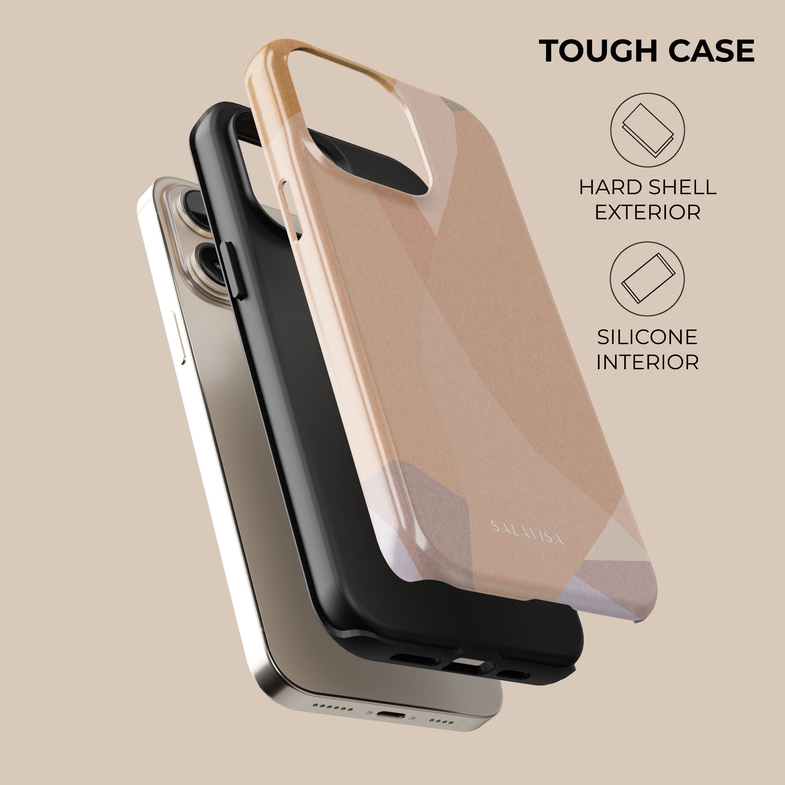 Durable Mixed Layers Phone Case - Shockproof & Slim Design for iPhone & Samsung - Perfect for Everyday Use, Travel & Outdoor Activities