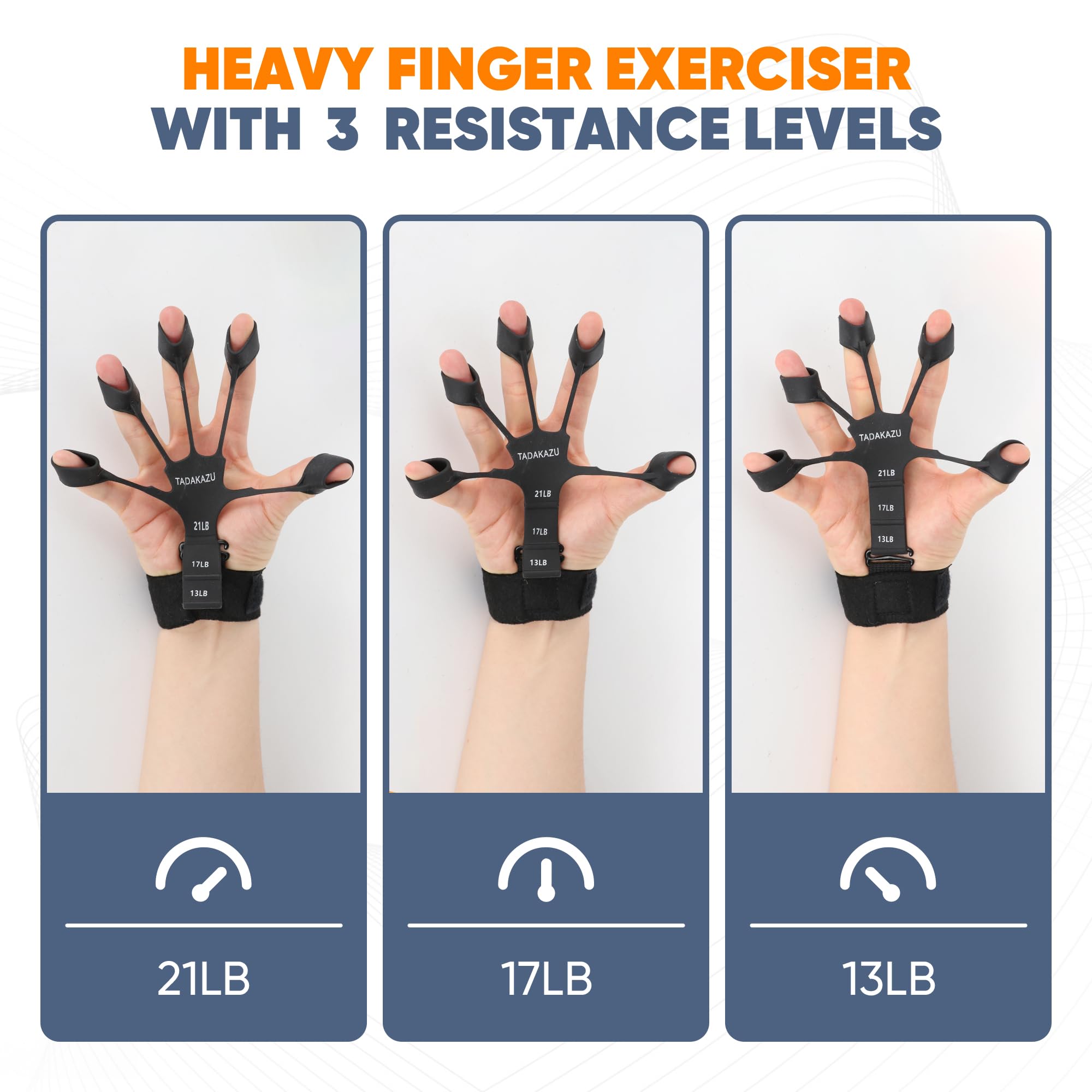 Grip Strength Trainer - Hand Grip Strengthener for Therapy, Arthritis Pain Relief, Forearm & Hand Strengthening, Finger Stretcher - Ideal for Athletes, Musicians & Office Workers