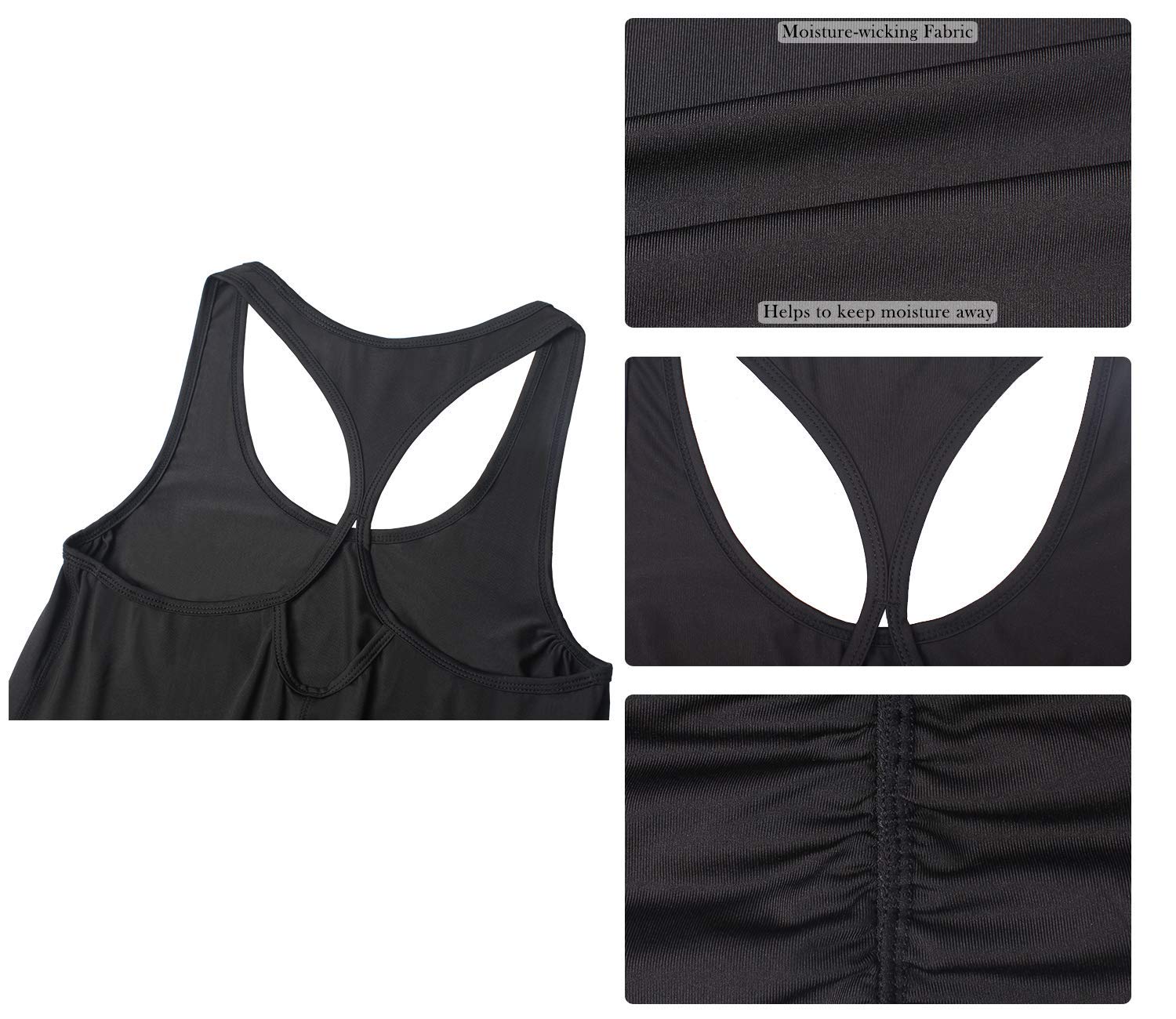 Icyzone Women's Workout Yoga Fitness Sports Racerback Tank Top - Breathable & Moisture-Wicking for Gym, Running & Yoga Sessions