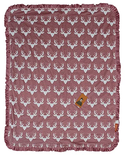 Bb Antlers on Dusty Rose Pink, Dusty Rose Pink Minky