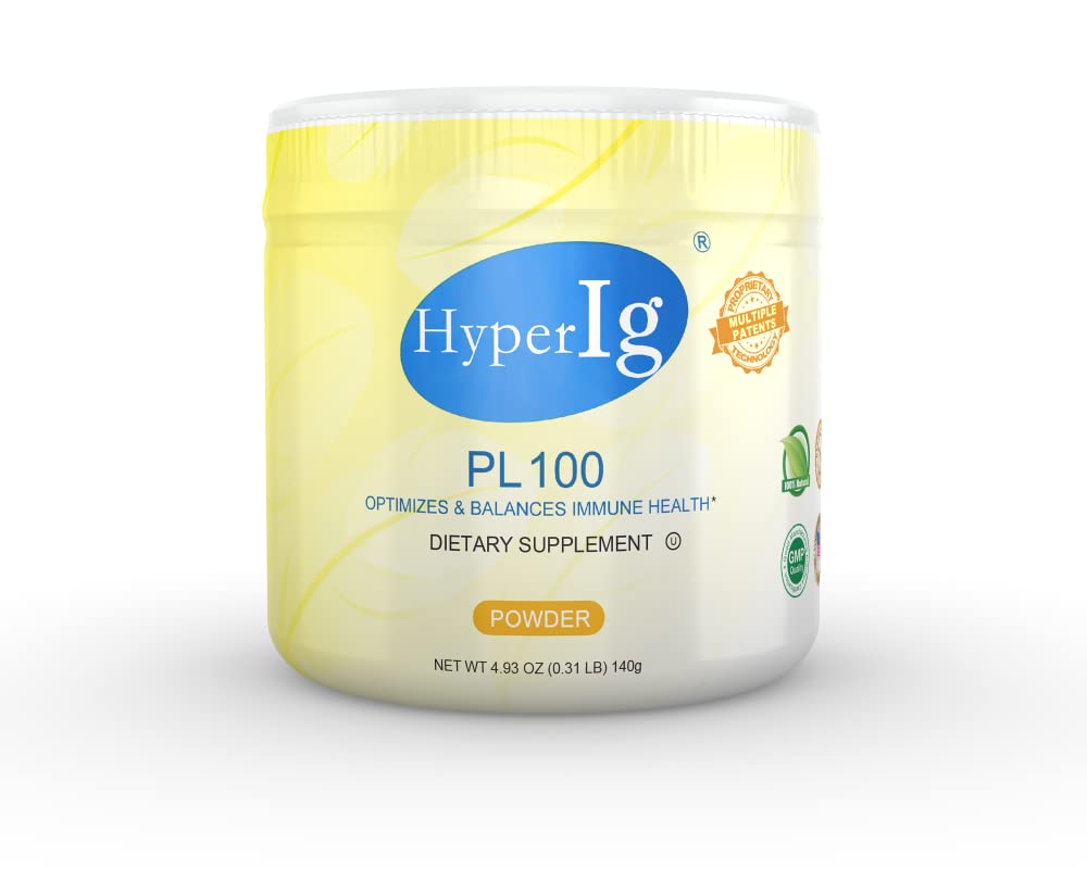 PL-100 Hyperimmune Egg Protein Powder - Immune Booster, Digestive Support & Joint Care Supplement | 140g Canister for Energy, Muscle Strength & Overall Wellness | Perfect for Athletes, Fitness Enthusiasts & Immune Support