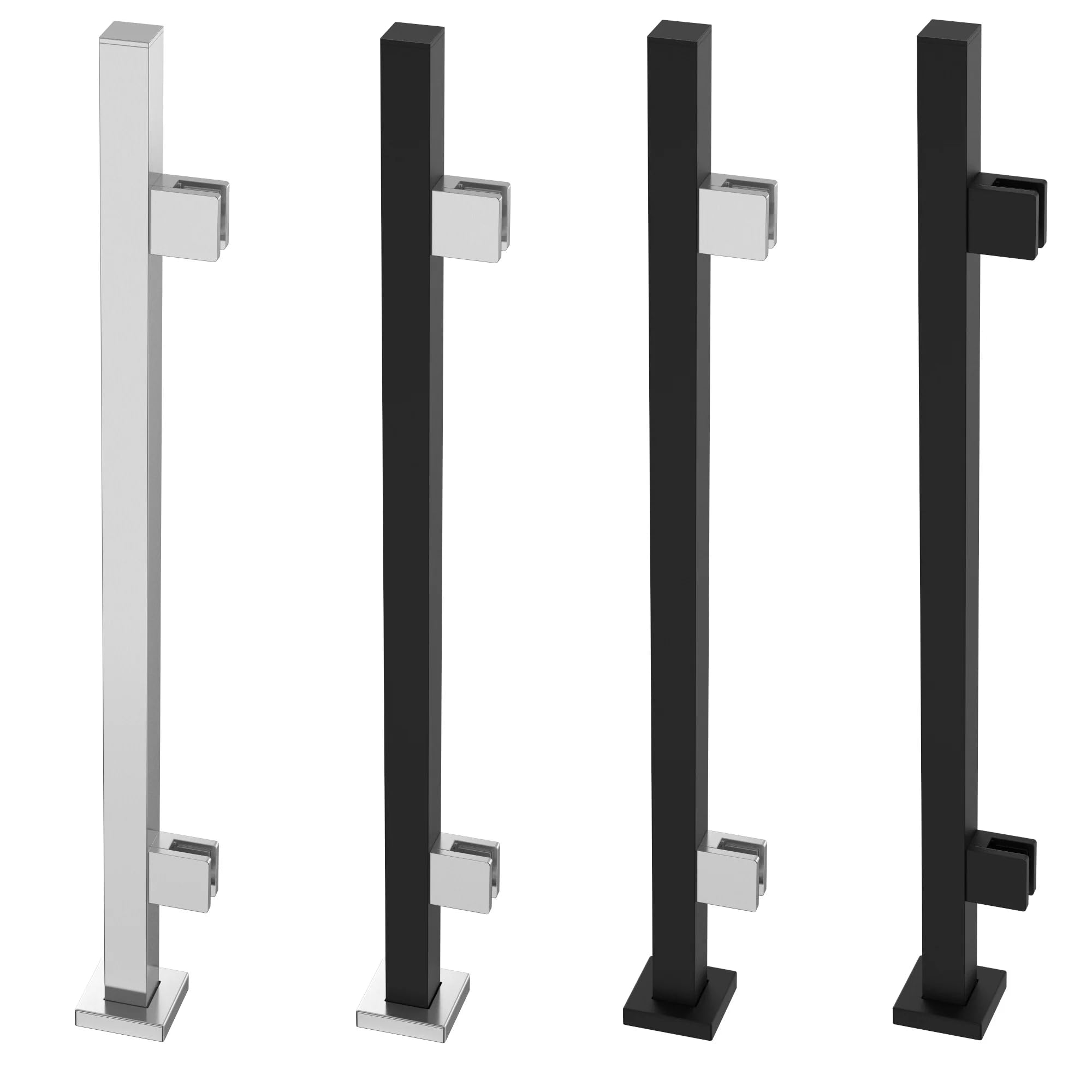 Premium 316 Stainless Steel Glass Railing Post - 36