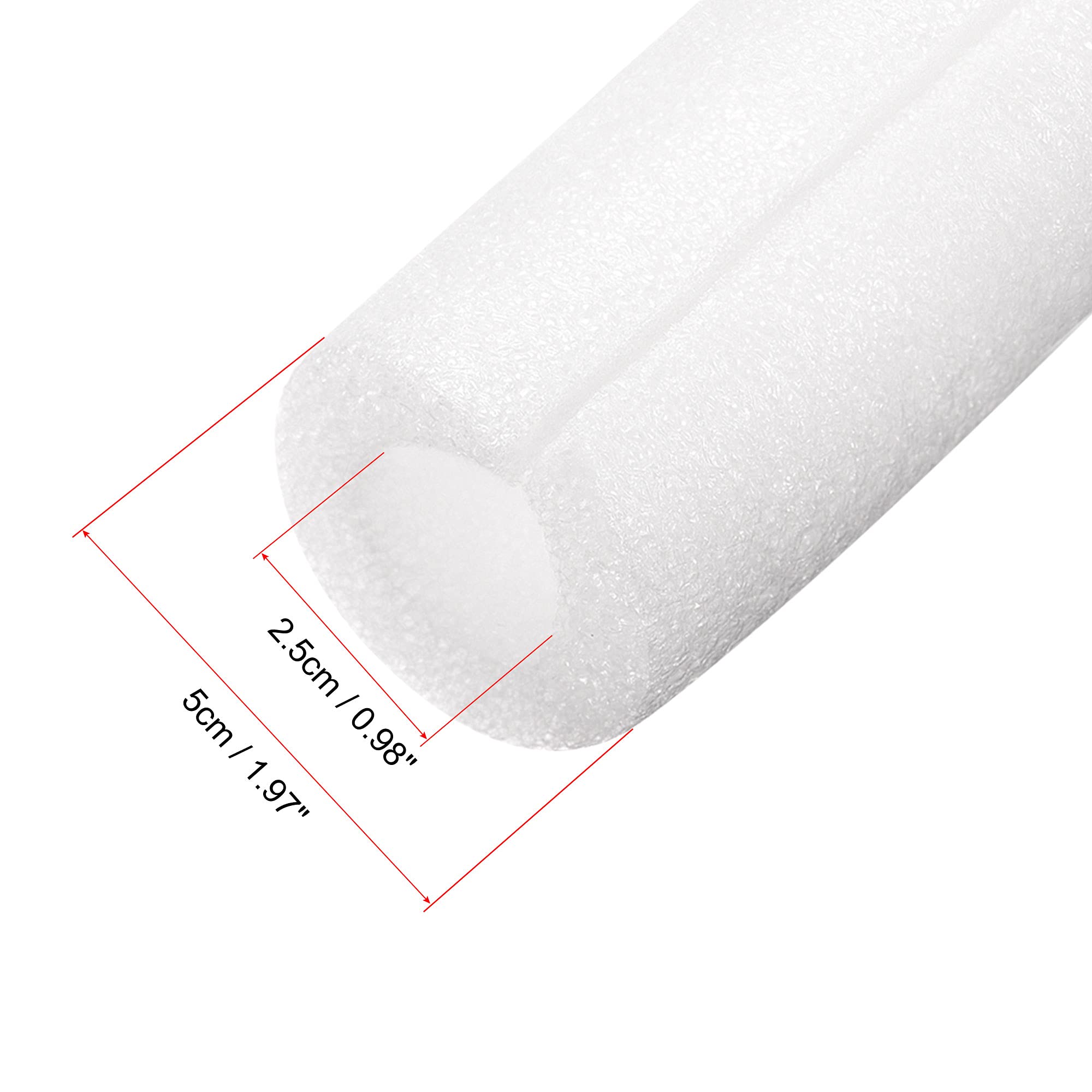 uxcell Foam Tube Pipe Insulation - 3.28 Ft Length, 0.98in ID, 1.97in OD - Freeze Protection Cover for Pipes - White Pipe Insulation Kit (1 Pack) - Perfect for Home Plumbing, HVAC Systems & Outdoor Pipe Protection