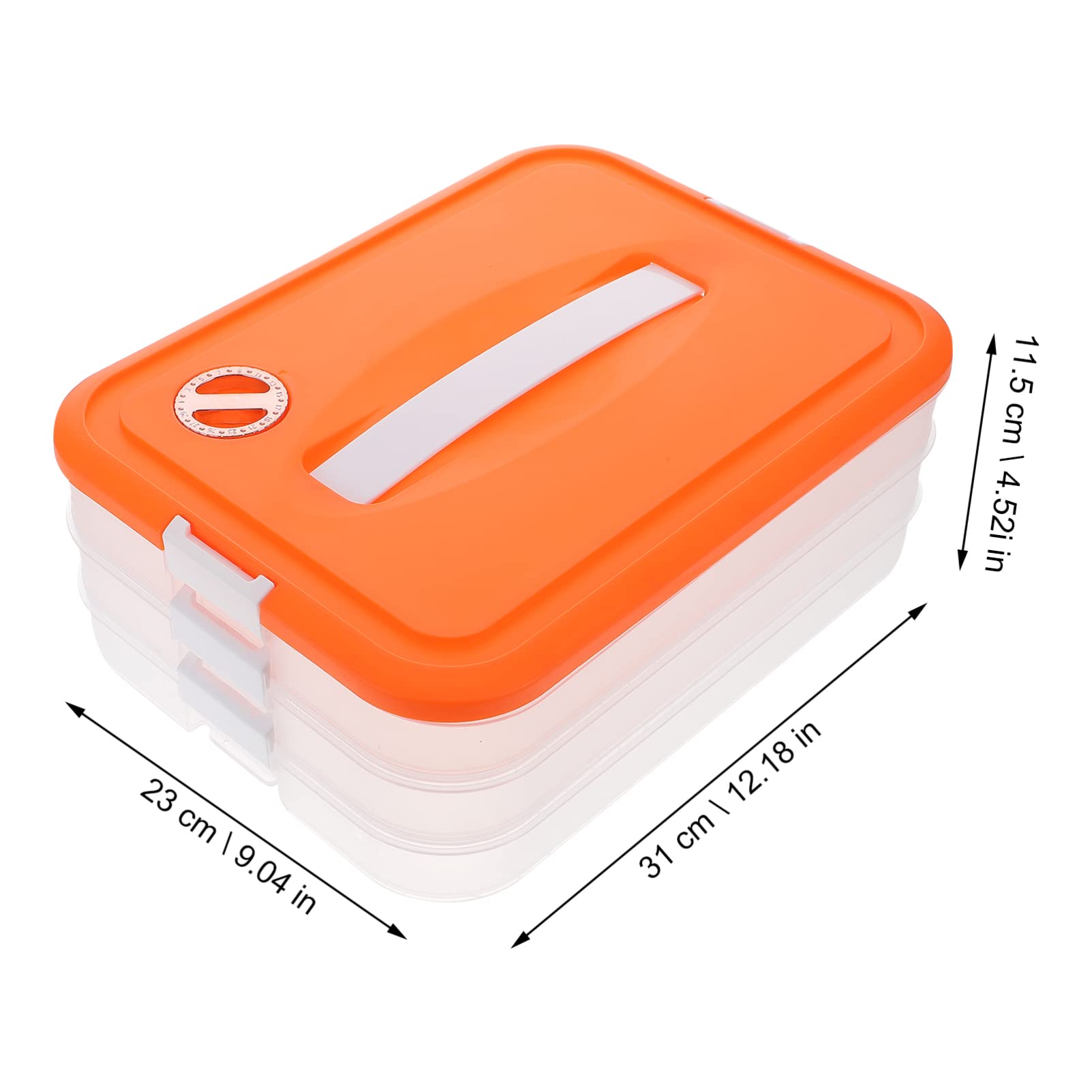 Angoily 3-Layer Stackable Refrigerator Organizer Bins - Plastic Food Storage Containers with Lids for Dumplings, Vegetables, Meat & Fish - Perfect for Kitchen, Pantry & Meal Prep Organization