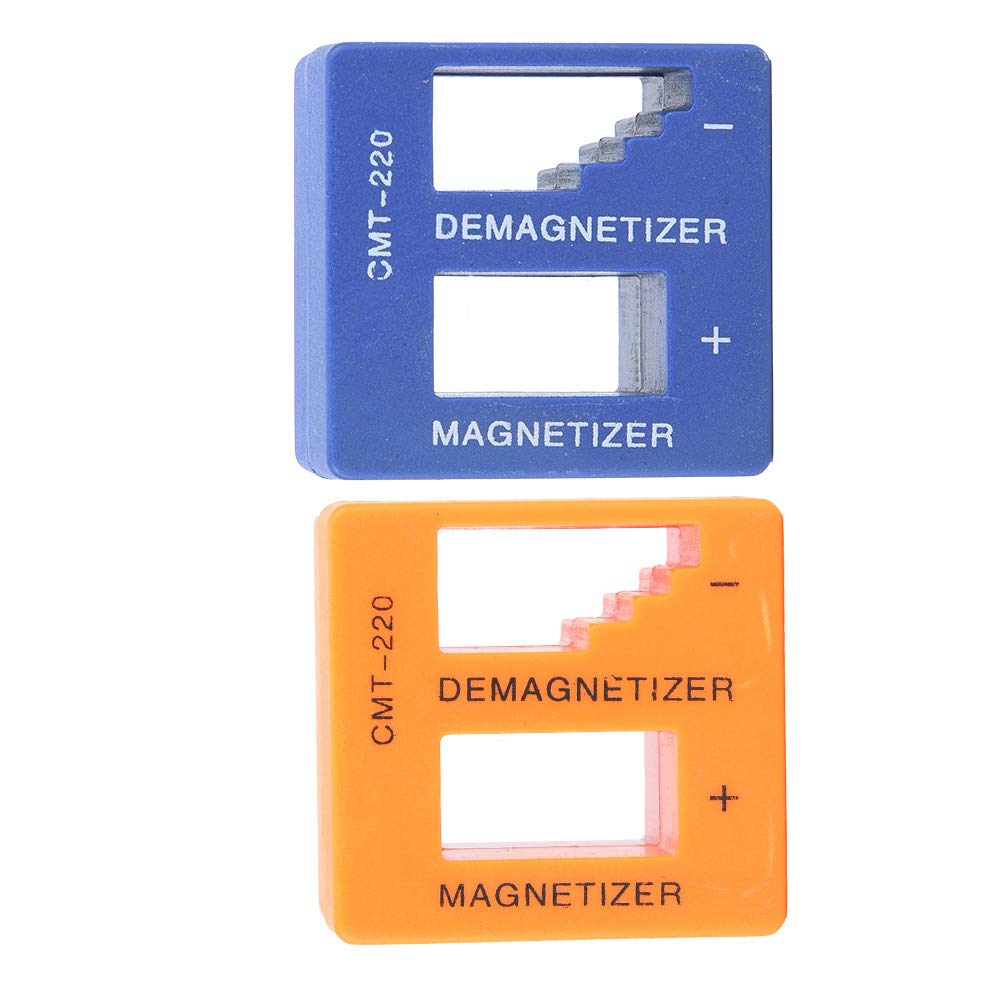 2 in 1 Quick Magnetizer Demagnetizer Tool - 2 Pack Plastic Screwdriver Magnetizing Device for Easy Screw Handling & Equipment Maintenance | Perfect for DIY, Electronics Repair & Home Improvement Projects