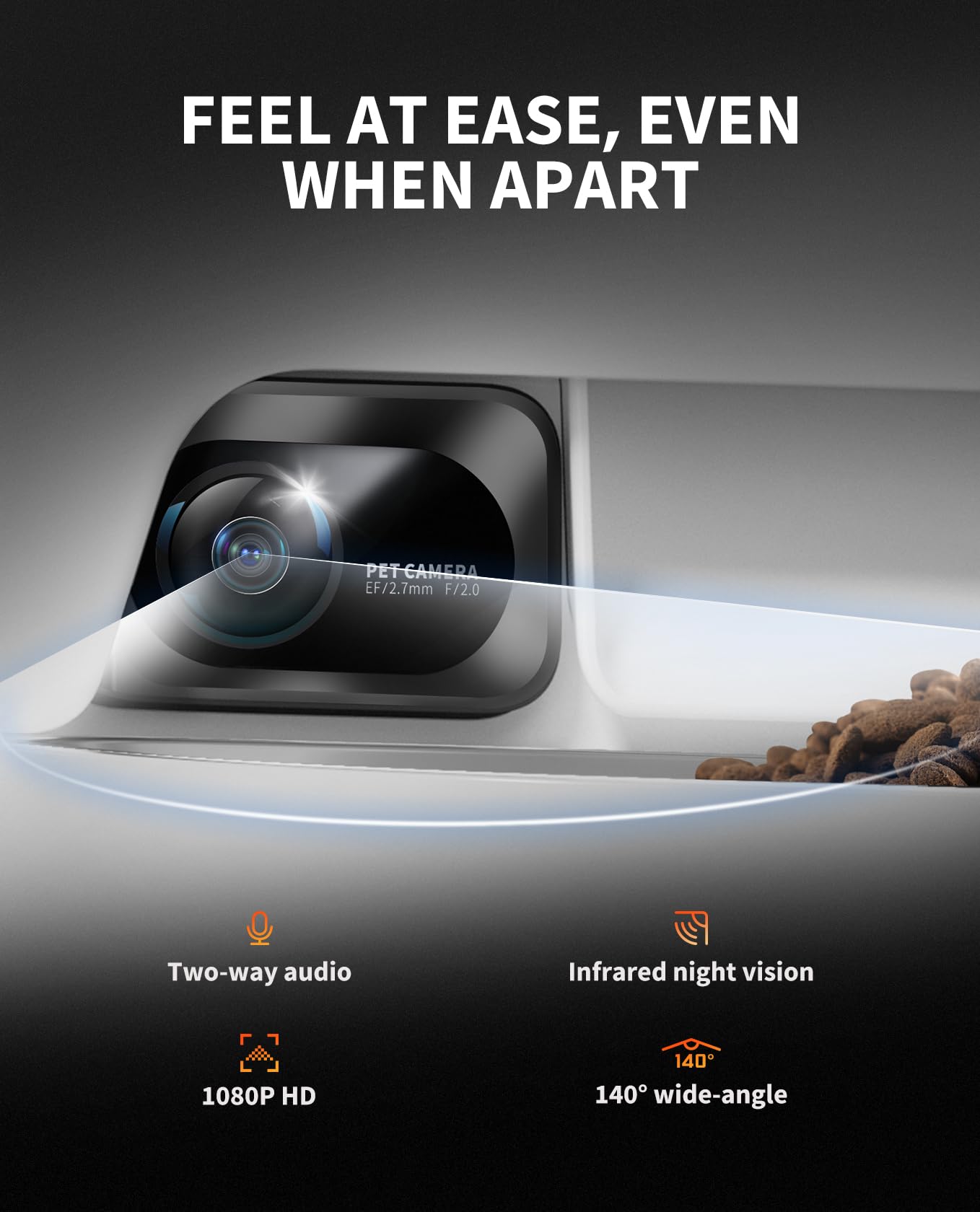 PETKIT YumShare Dual Hopper Automatic Pet Feeder for Cats and Dogs - Smart WiFi Pet Feeder with 1080P Camera, Night Vision & 2-Way Audio, 1.85L Water Fountain - Perfect for Home, Office & Travel Use