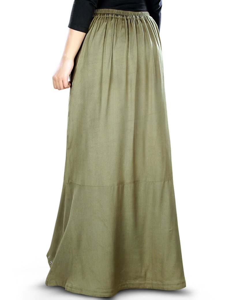 Afrah Skirt - Women's Flowy Midi Skirt with Elastic Waist | Perfect for Casual Wear, Beach Outfits & Boho Fashion