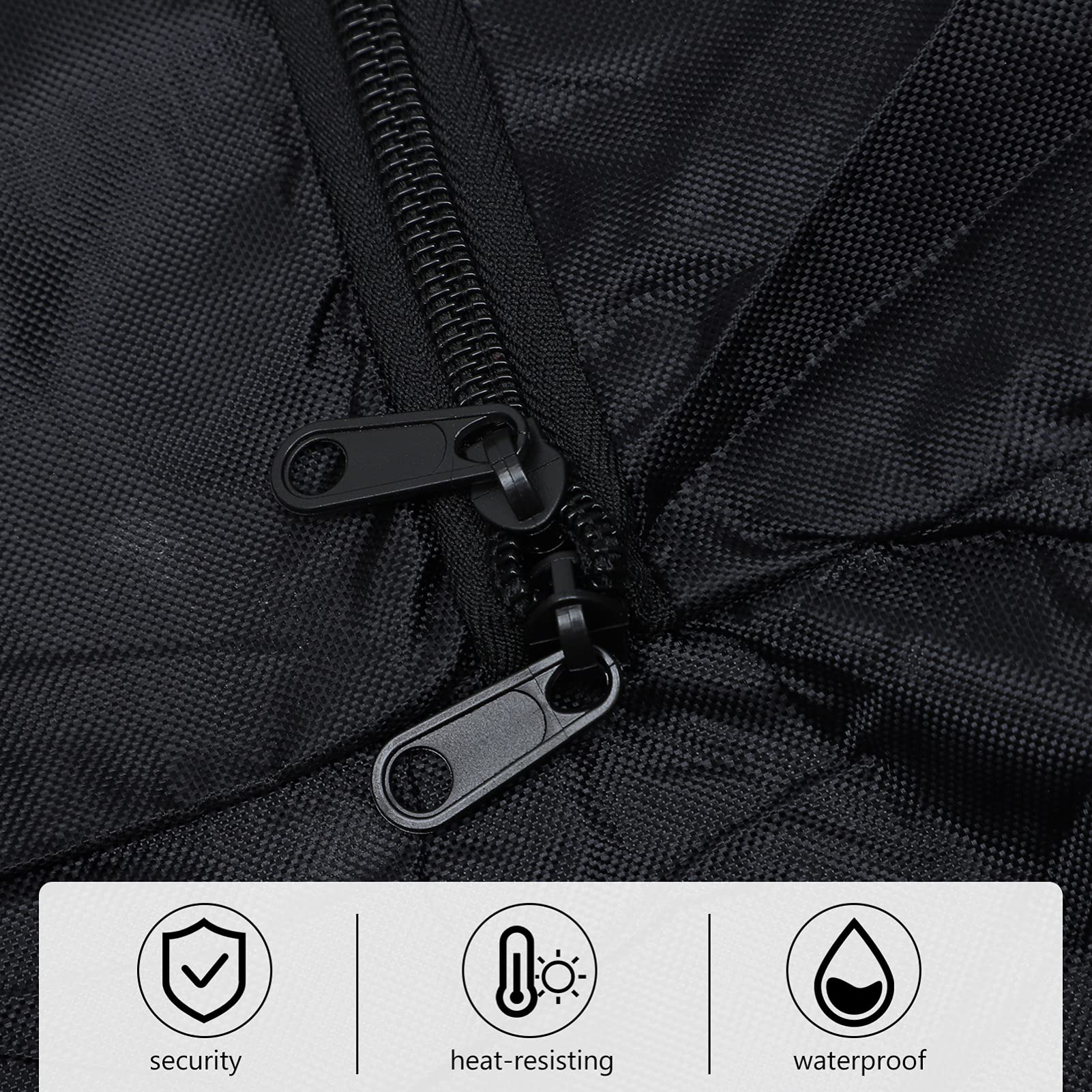 Baluue Heavy-Duty Black Windproof Cadaver Bag - Waterproof & Durable Body Storage for Funeral, Emergency, and Transport Use