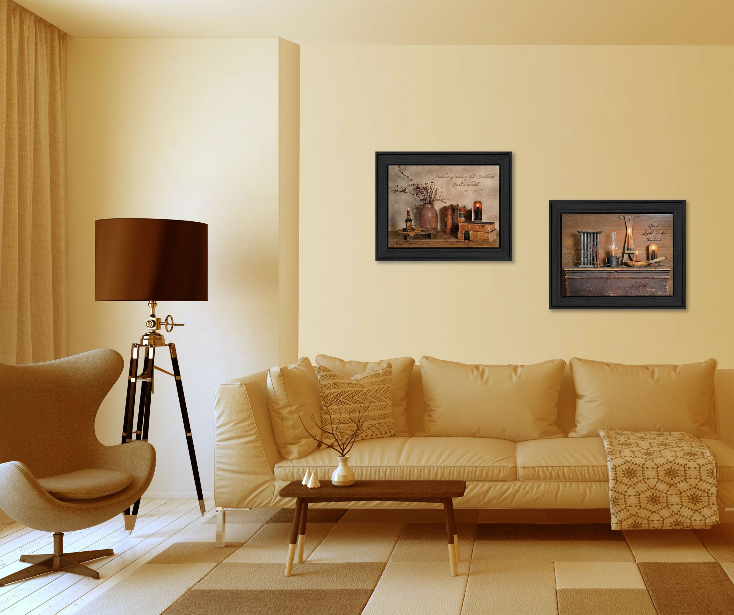 Billy Jacobs 'Candles' Collection - Framed Wall Art Poster with Black Frame, Ready to Hang - Perfect for Living Room, Bedroom & Office Decor