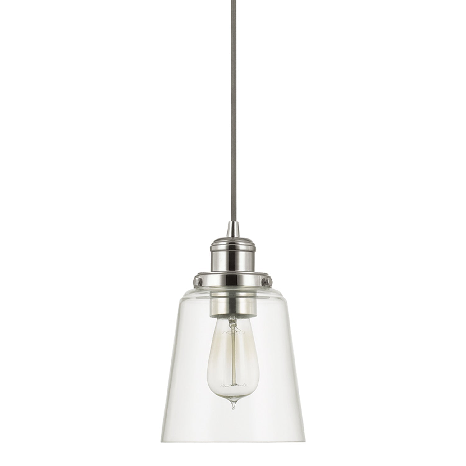 Capital Lighting One Light Pendant - Modern Hanging Light Fixture for Kitchen Island, Dining Room & Bedroom | Adjustable Height & Stylish Design