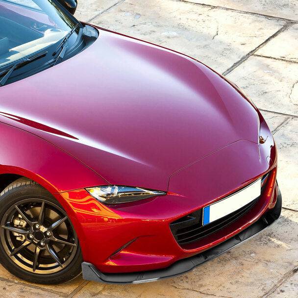 2016-2021 Mazda Miata MX-5 Glossy Black 3PC Front Bumper Lip Splitter Kit - Enhance Style & Aerodynamics for Street or Track Performance