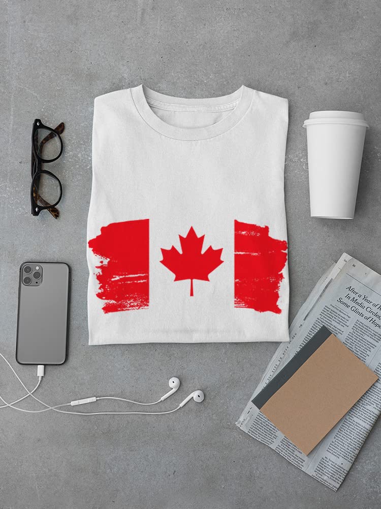 Smartprints Grunge Canada Flag Watercolor T-Shirt for Men - Stylish Graphic Tee for Casual Wear, Street Fashion & Patriotic Outfits