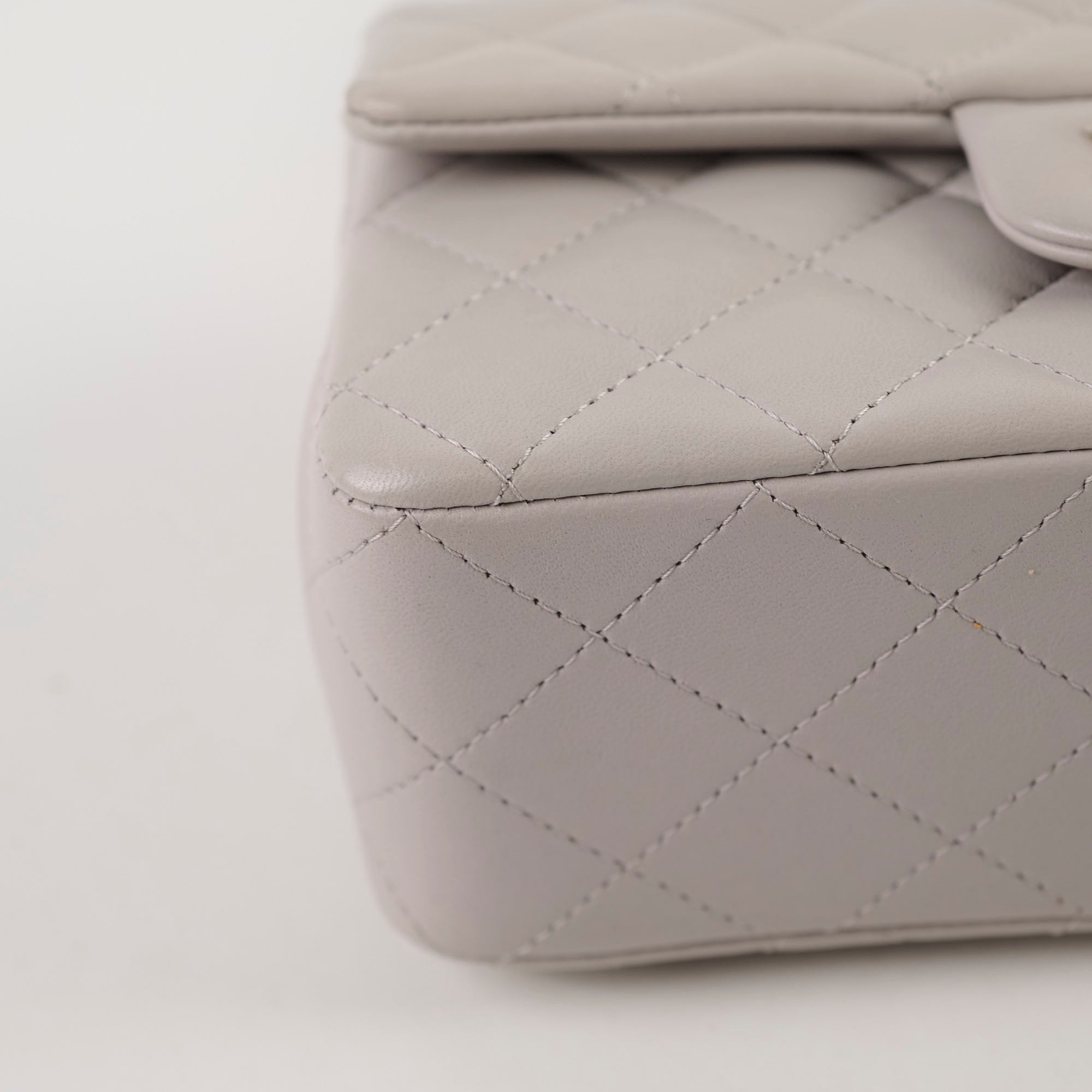 Chanel Mini Rectangular Top Handle Bag in Light Grey - Luxury Crossbody Purse for Women, Perfect for Parties & Evening Events