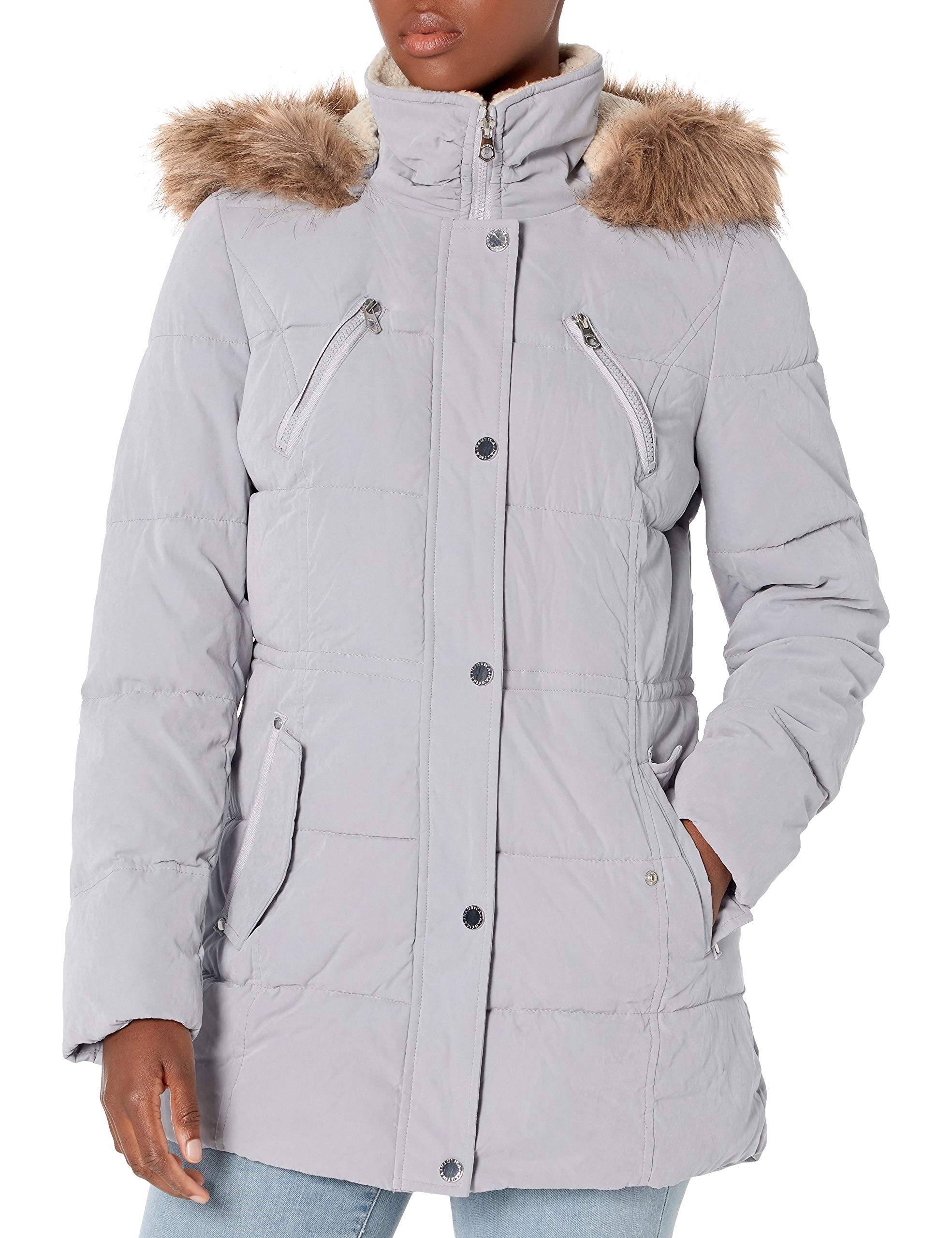 Nautica Women's Heavyweight Microfiber Down Parka Coat - Warm Winter Jacket for Cold Weather & Outdoor Activities