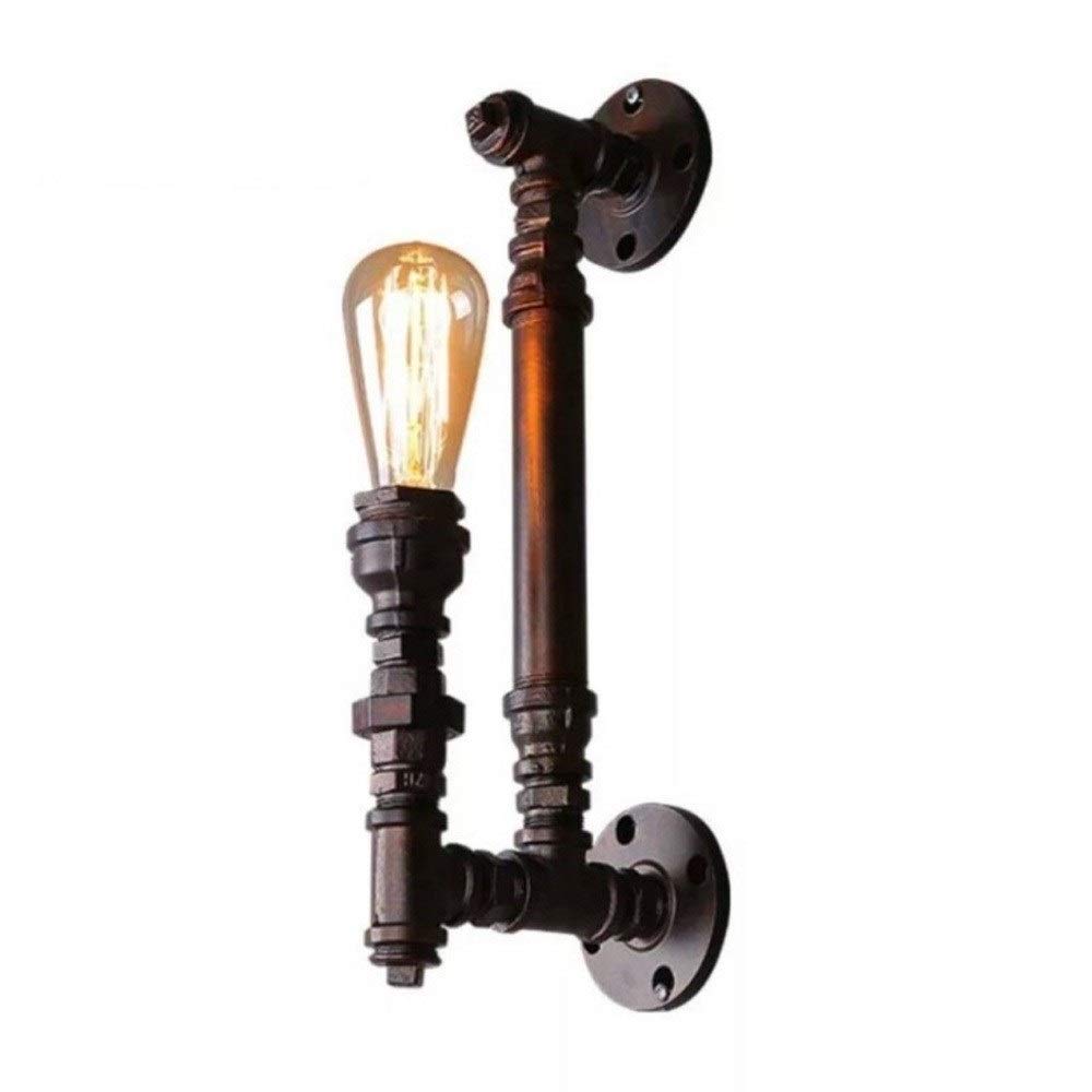 Vintage Wrought Iron Wall Mounted Light - American Retro Pipe Design for Bar, Cafe, Attic & Corridor - E27 Reading Lamp with Industrial Atmosphere - Perfect for Home Decor, Restaurant Lighting & Outdoor Spaces