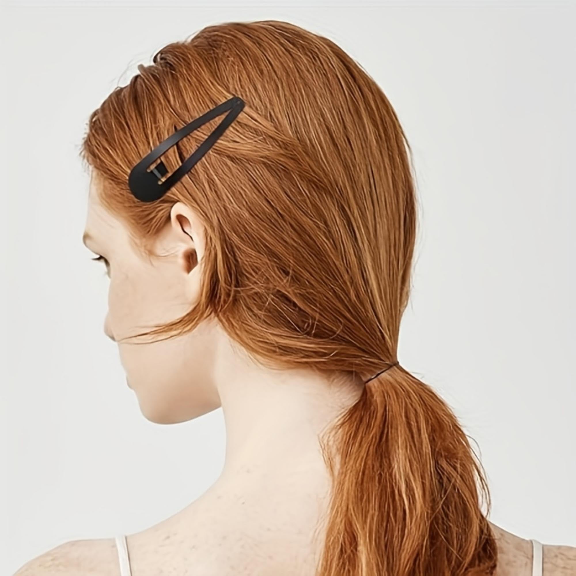 LYTIX 24-Pack Matte Black Tic Tac Hair Clips for Women - Wave Shape Snap Hair Clips, Stylish Hair Accessories for Everyday Use, Work, and Parties