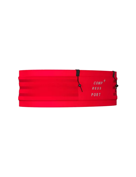 Compressport Unisex Free Belt Pro - Adjustable Running Waist Pack for Men & Women, Lightweight & Breathable (Red) - Perfect for Jogging, Hiking, Travel & Outdoor Activities