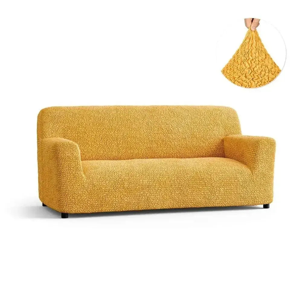 3 Seater Sofa Slipcover - Microfiber Fabric Stretch Couch Cover for Living Room, Home Decor & Furniture Protection