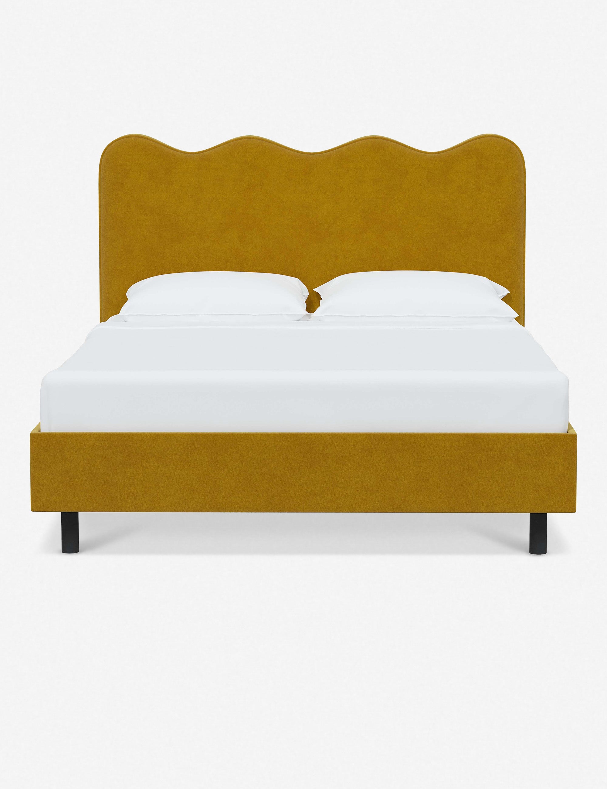 Modern Clementine Platform Bed Frame - Queen Size, Wooden Slat Support, Sturdy & Minimalist Design - Perfect for Bedrooms, Guest Rooms & Small Spaces