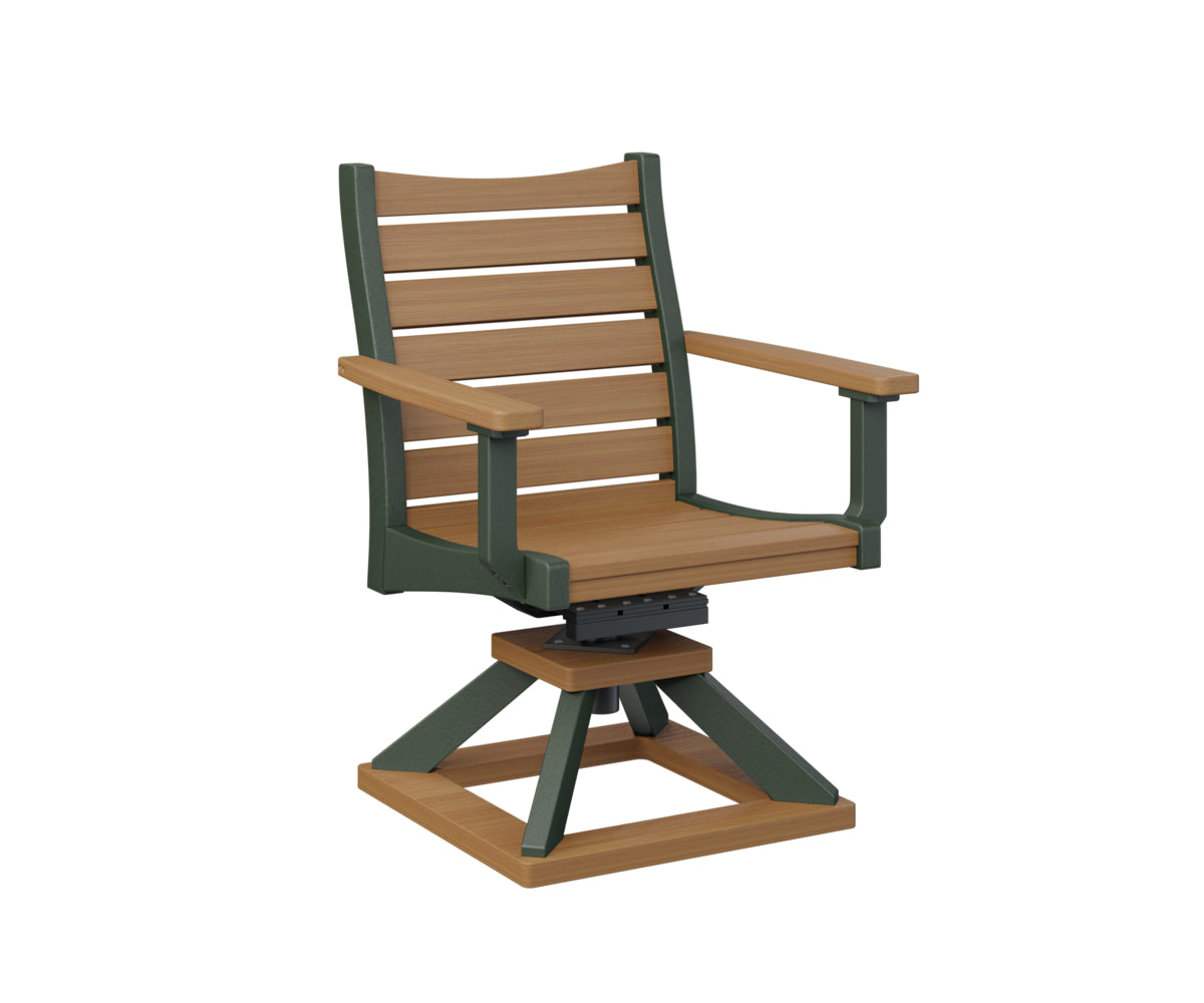 Natural Teak on Green