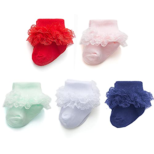 Navy/White/Red/Baby Pink/Mint Green,5 Pairs