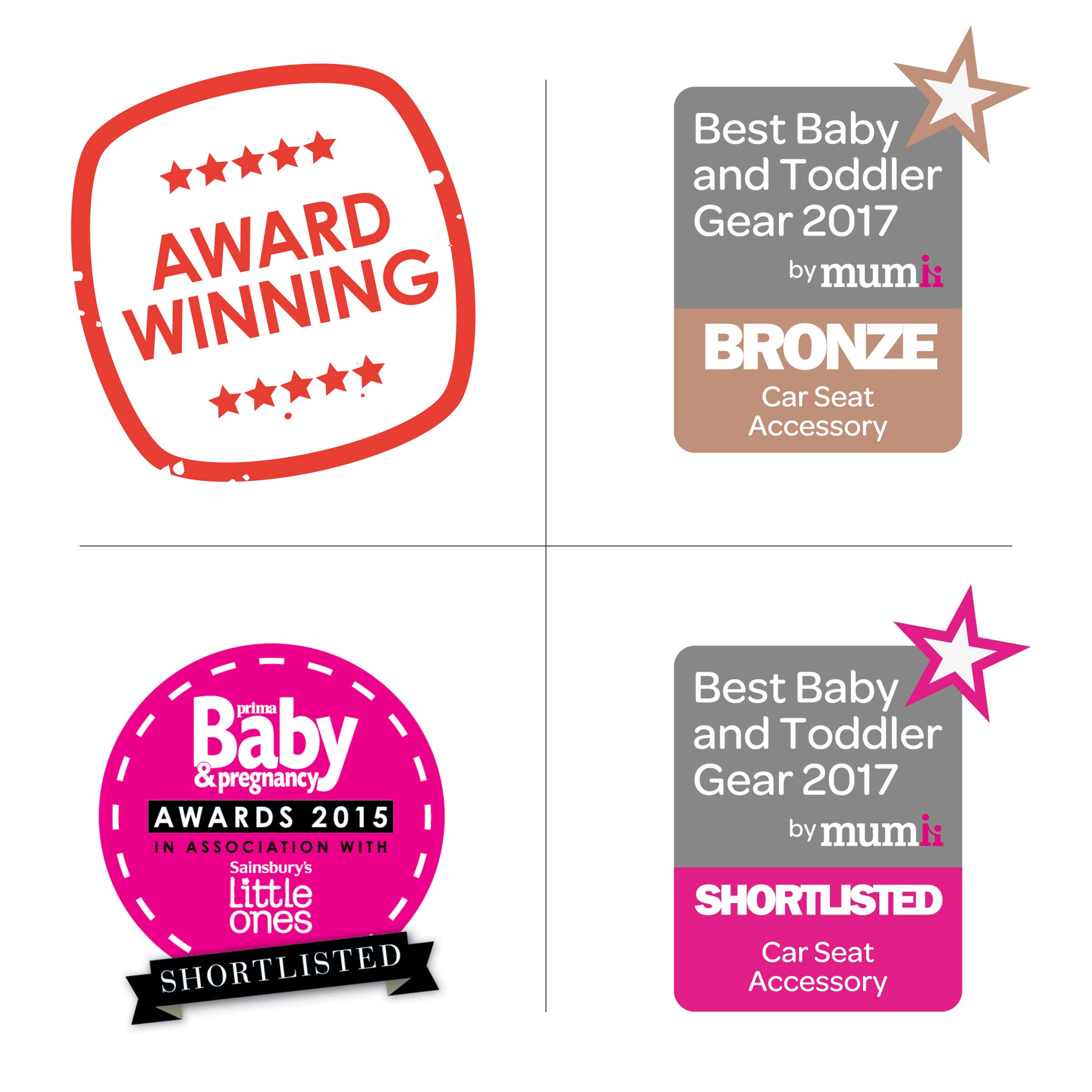 Diono Easy View Plus Baby Car Mirror with LED Light - 360° Rotating Safety Car Seat Mirror for Rear Facing Infants | Shatterproof & Crash Tested | Wide Crystal Clear View for Night Driving | Perfect for Road Trips & Daily Commutes with Baby