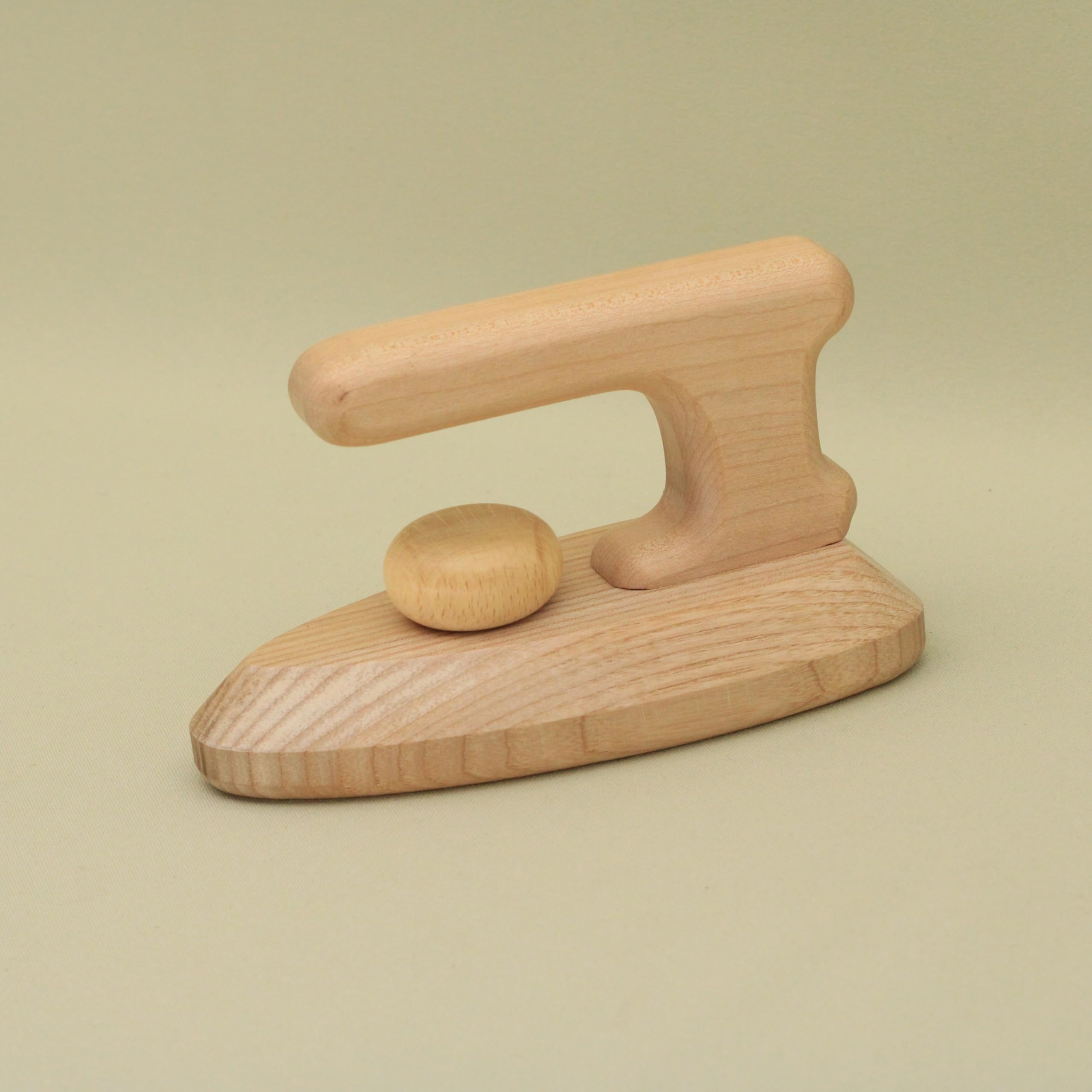 Natural Handmade Wooden Clothing Iron Toy - Montessori & Waldorf Inspired Educational Toy for Kids | Perfect Baby Gift & Pretend Play Dress-Up Accessory | Free Shipping