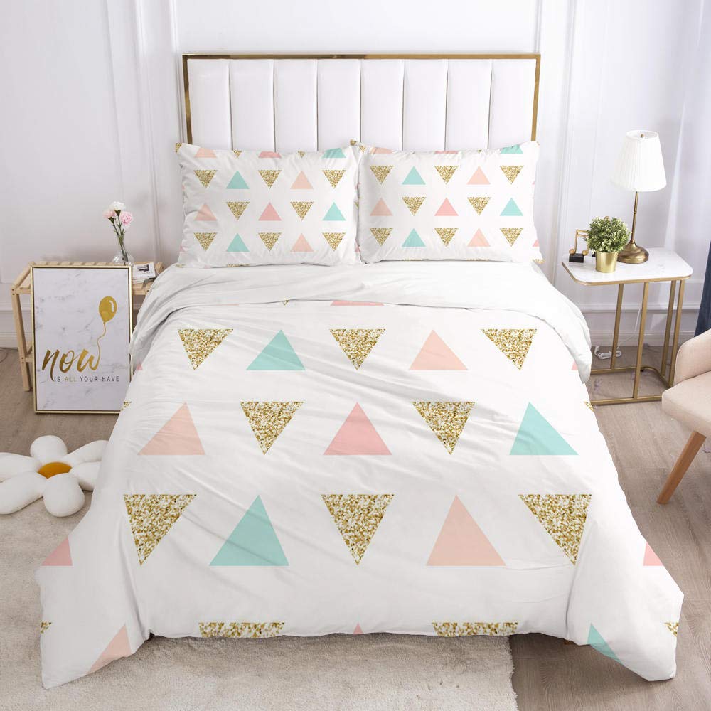 Premium 3D Luxury Bedding Set - King/Queen Size Comforter Duvet Cover & Pillowcases | Soft Bed Linens Collection | Perfect for Master Bedroom, Guest Room & Luxury Hotels (Style 016)