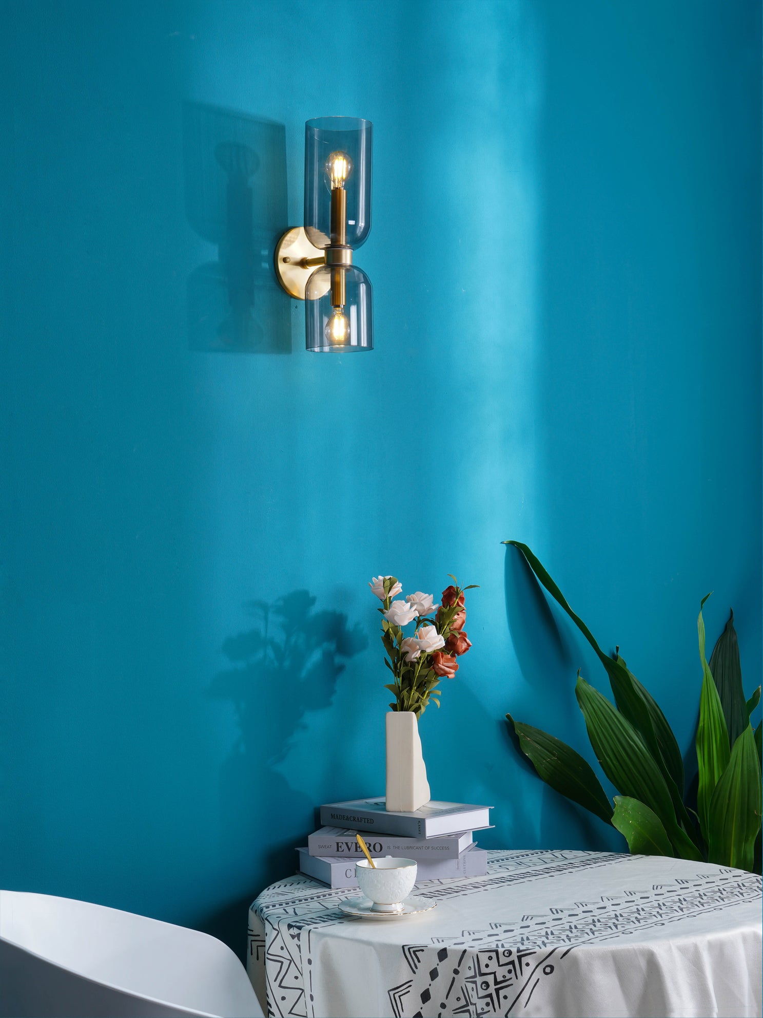 Edie Wall Lamp - Modern LED Sconce Light for Bedroom, Living Room & Hallway - Dimmable Plug-in Wall Light Fixture with Adjustable Arm - Perfect for Reading, Decor & Ambient Lighting